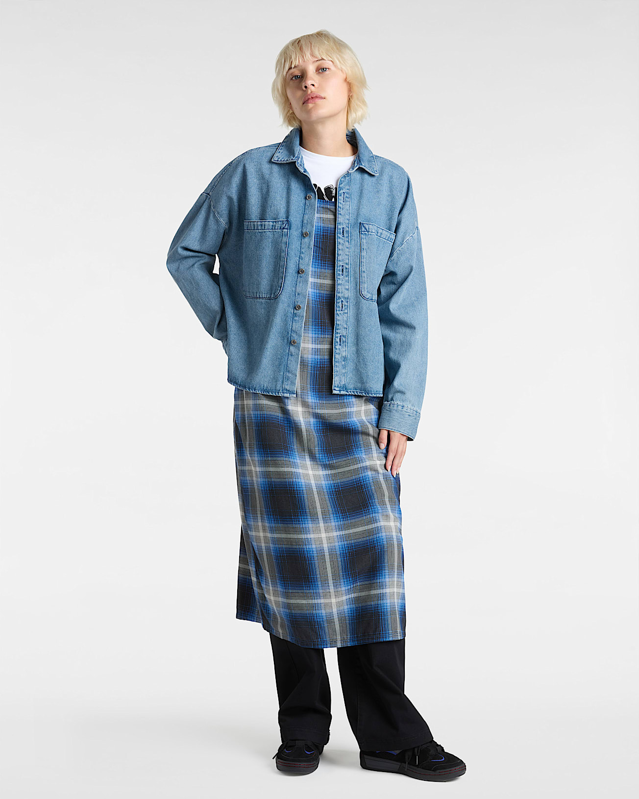 Antica Boxy Denim Long Sleeve Woven Shirt - 6