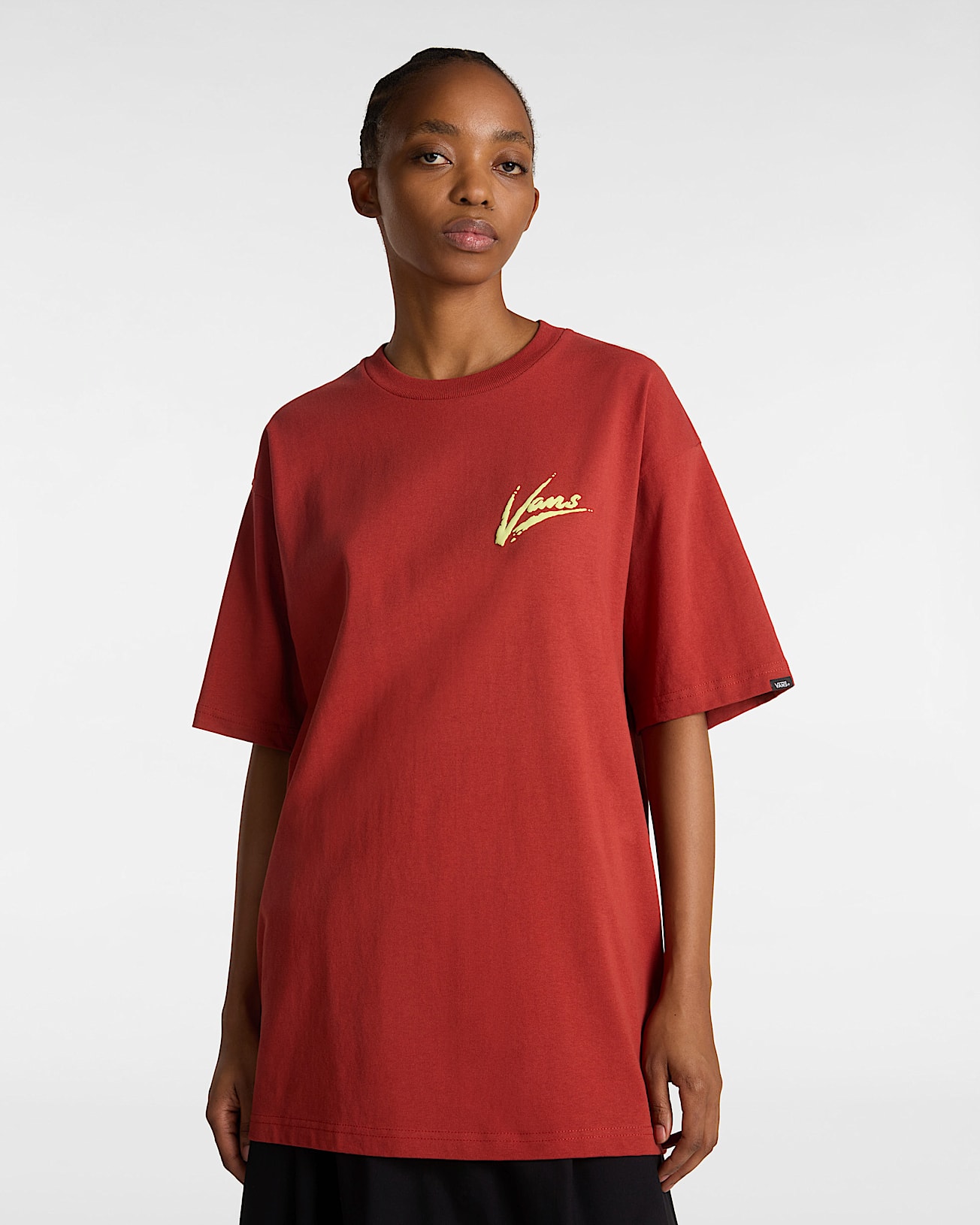 Tshirt Brush Script VANS Rouge ALT6