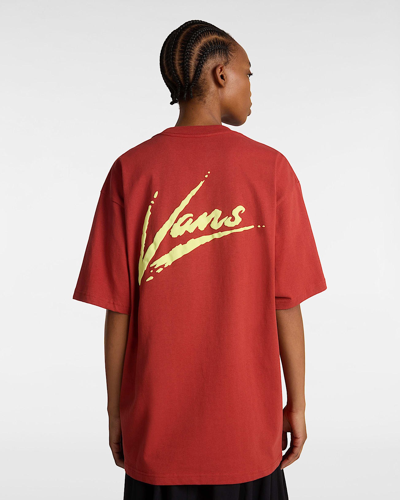 Tshirt Brush Script VANS Rouge ALT7