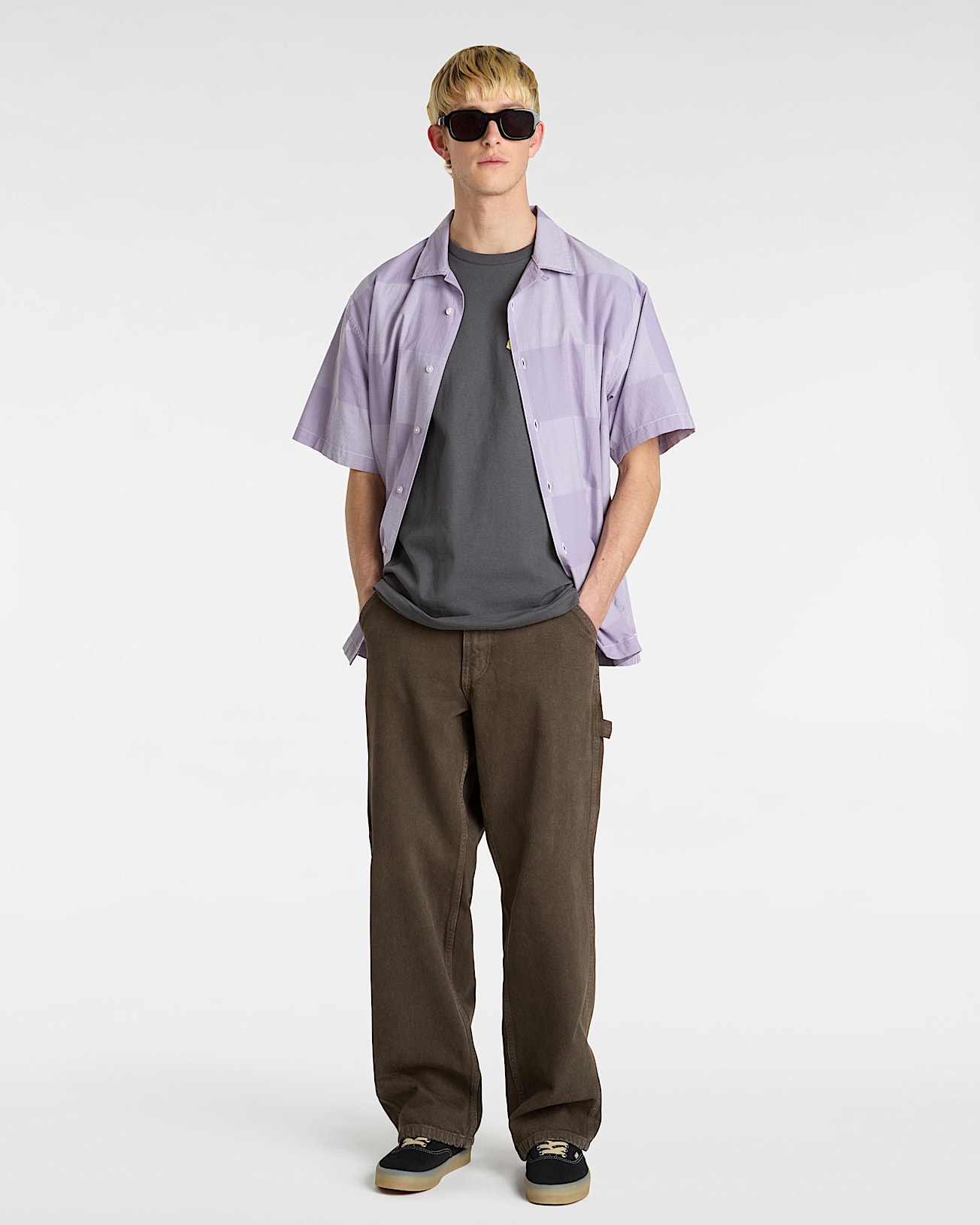 Tshirt Brush Script VANS Marron ALT4