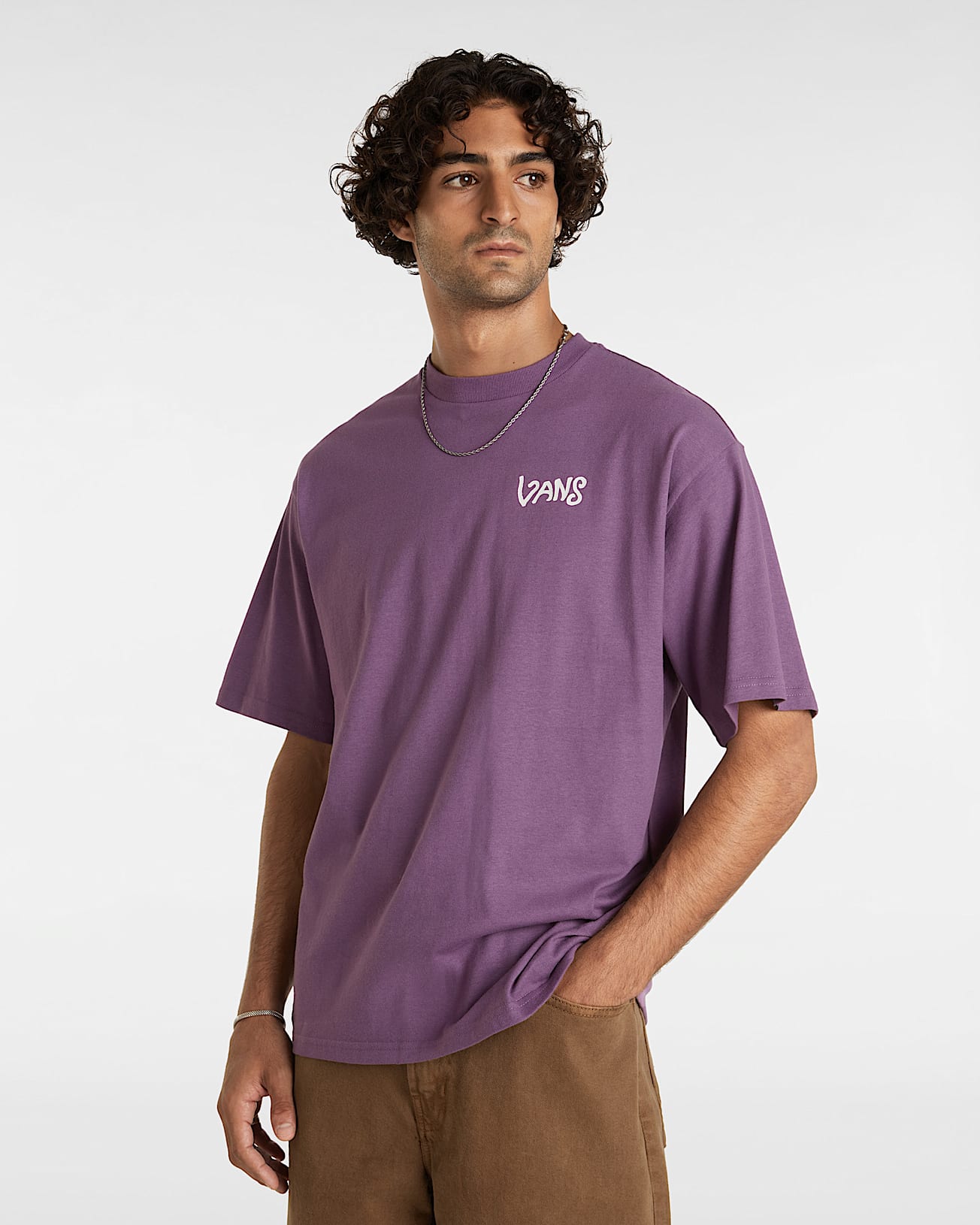 Tshirt V Hand Loose VANS Violet ALT2
