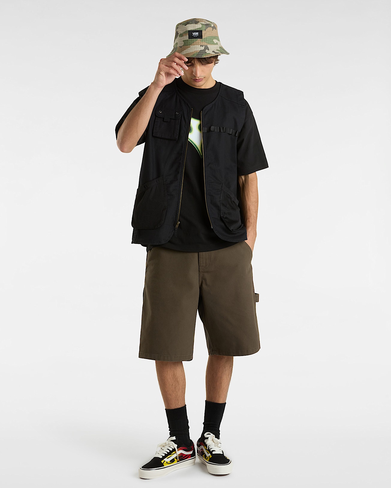 Skate V Thorn TShirt VANS Schwarz ALT4