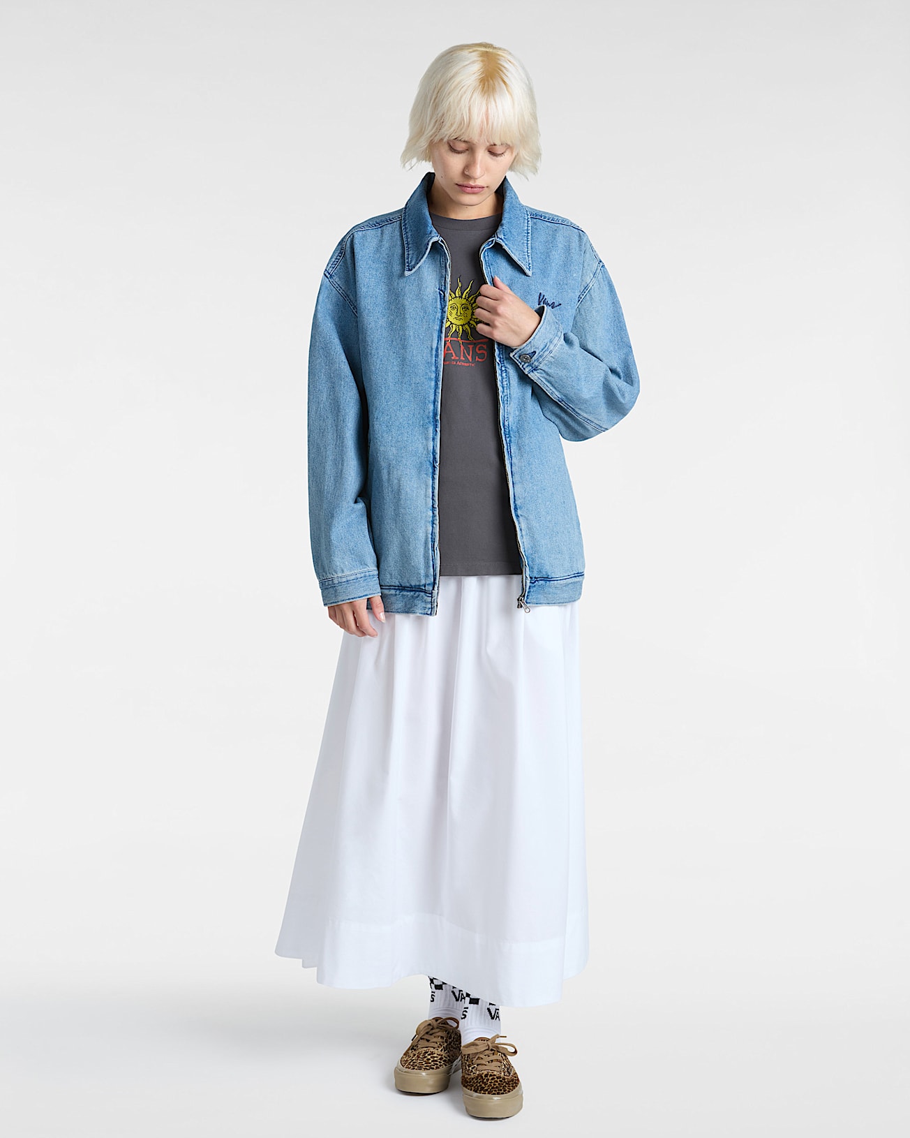 Francesca Full Skirt VANS White ALT5