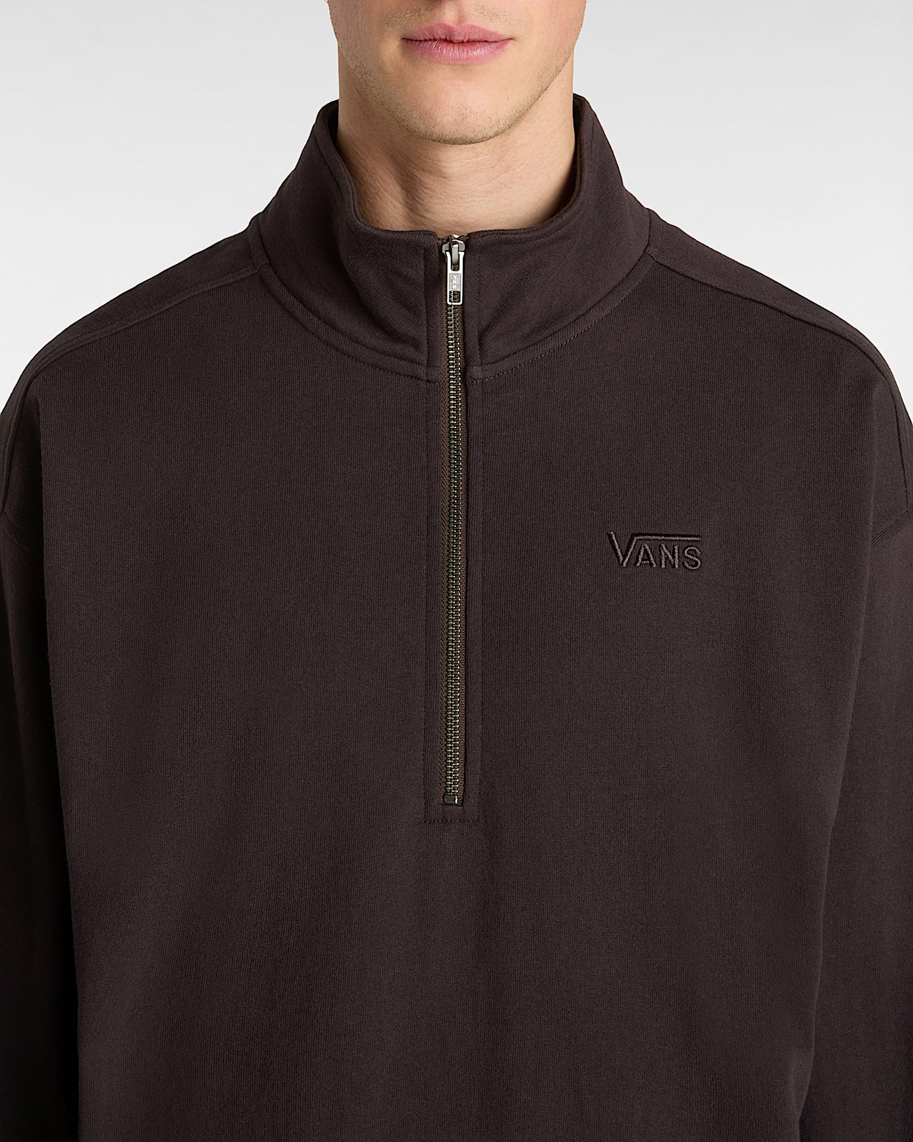 Premium Half Zip Sweatshirt VANS Brown ALT6