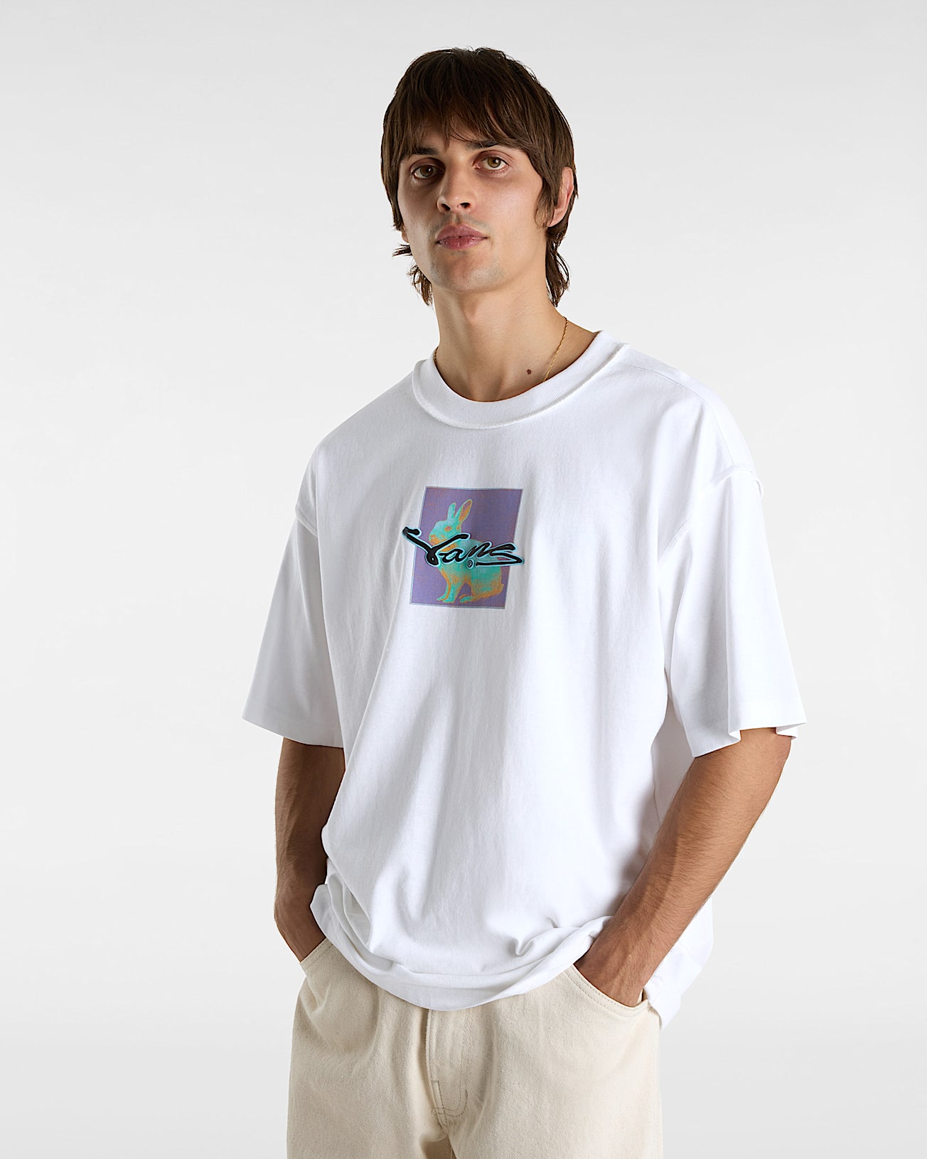 Premium Down the rabbit Hole TShirt VANS White ALT2