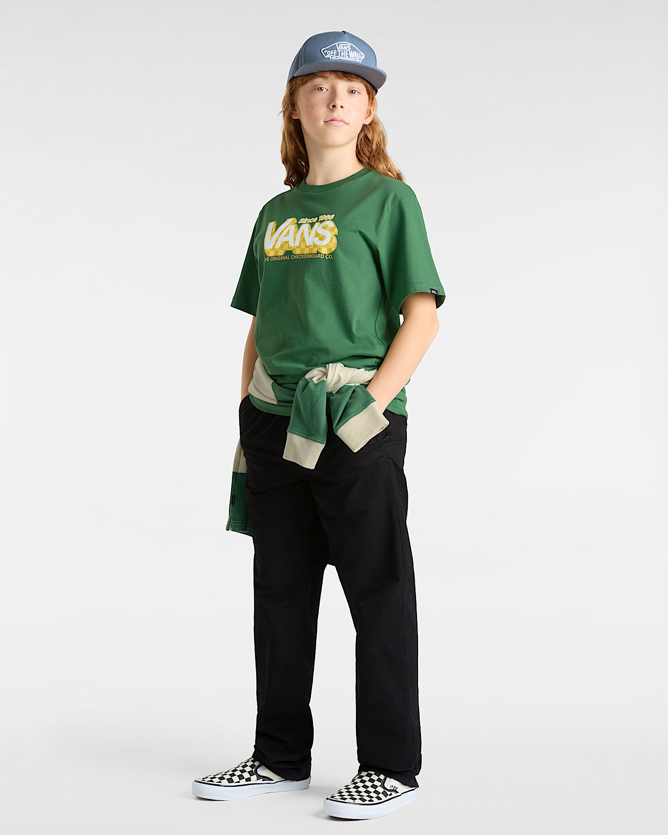 Tshirt enfant Checker Drop 814 ans VANS Vert ALT3