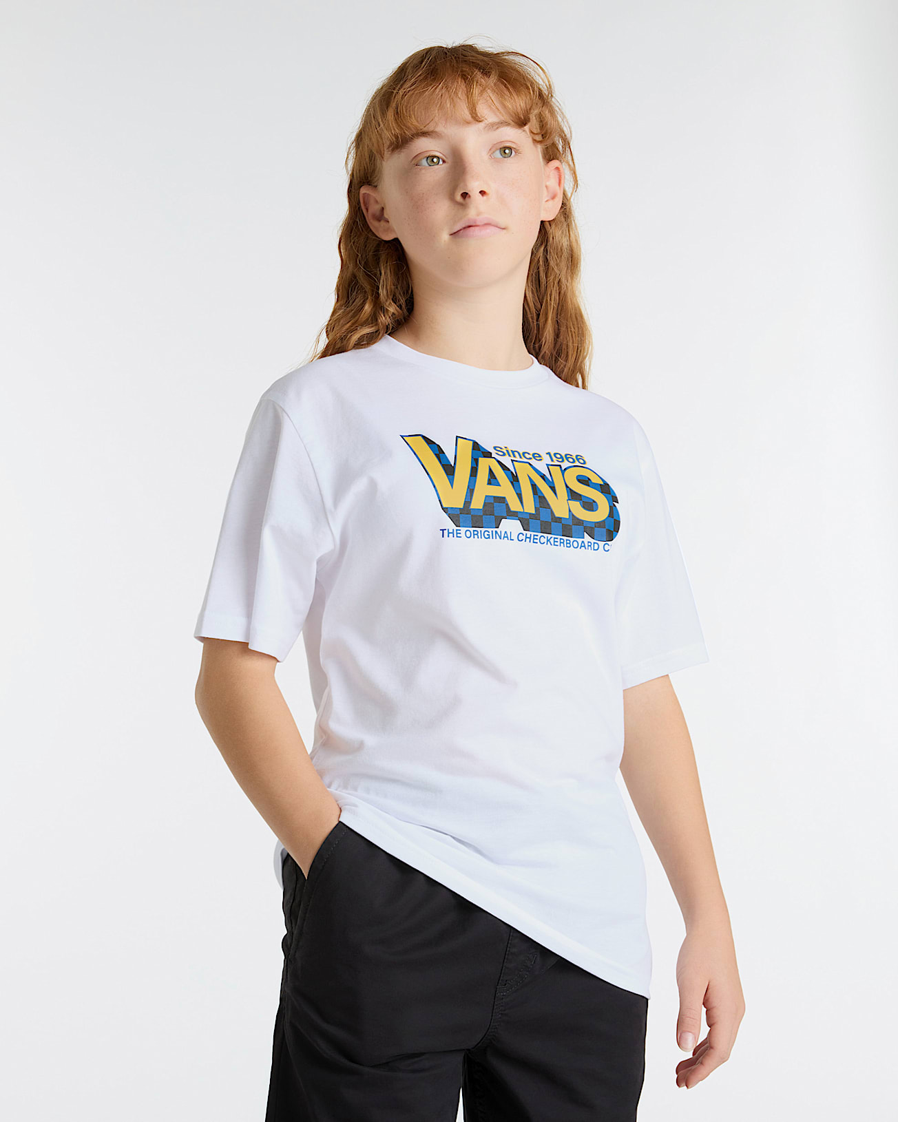 Tshirt enfant Checker Drop 814 ans VANS Blanc ALT5