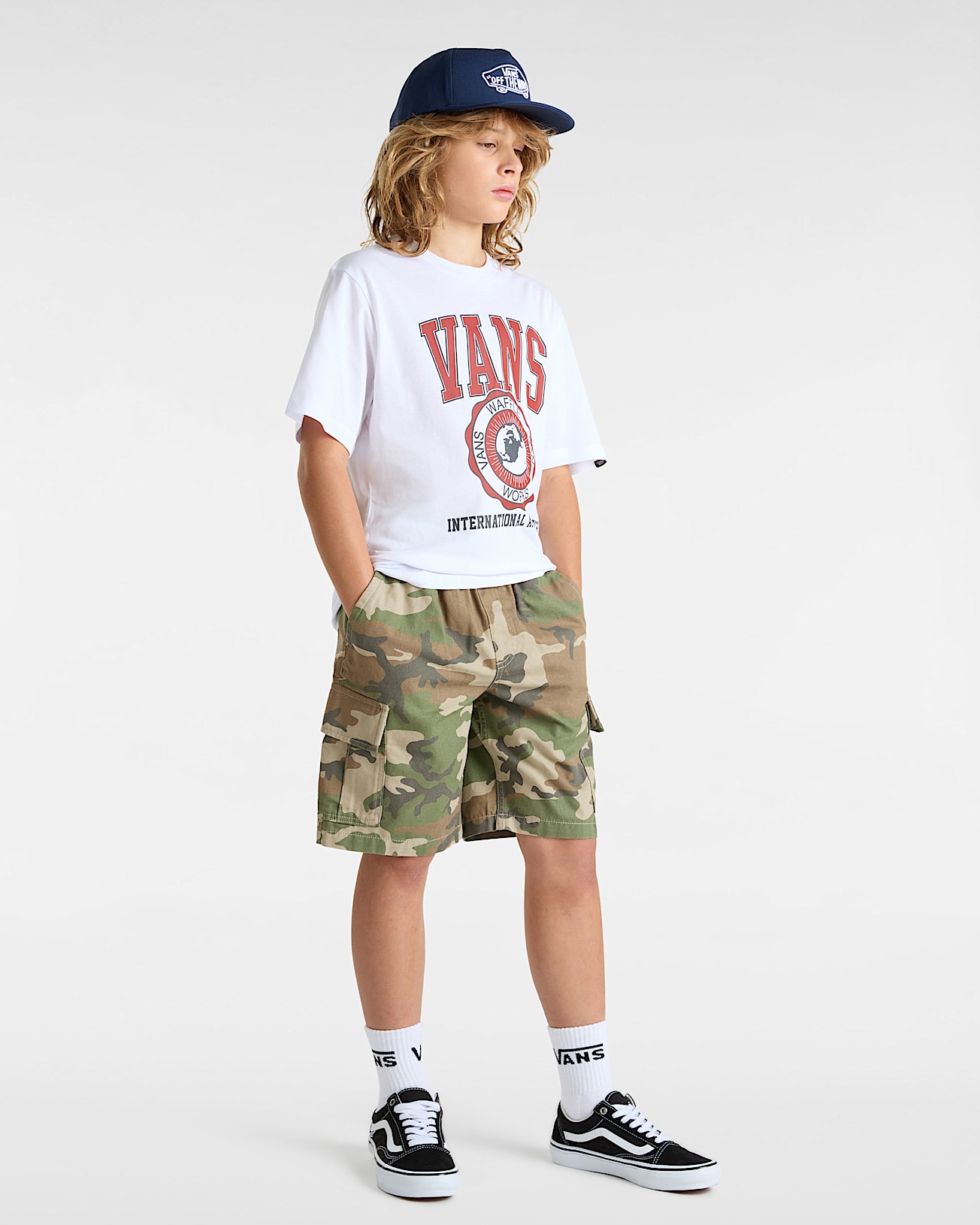 Tshirt Inter V Enfant 814 ans VANS Blanc ALT4
