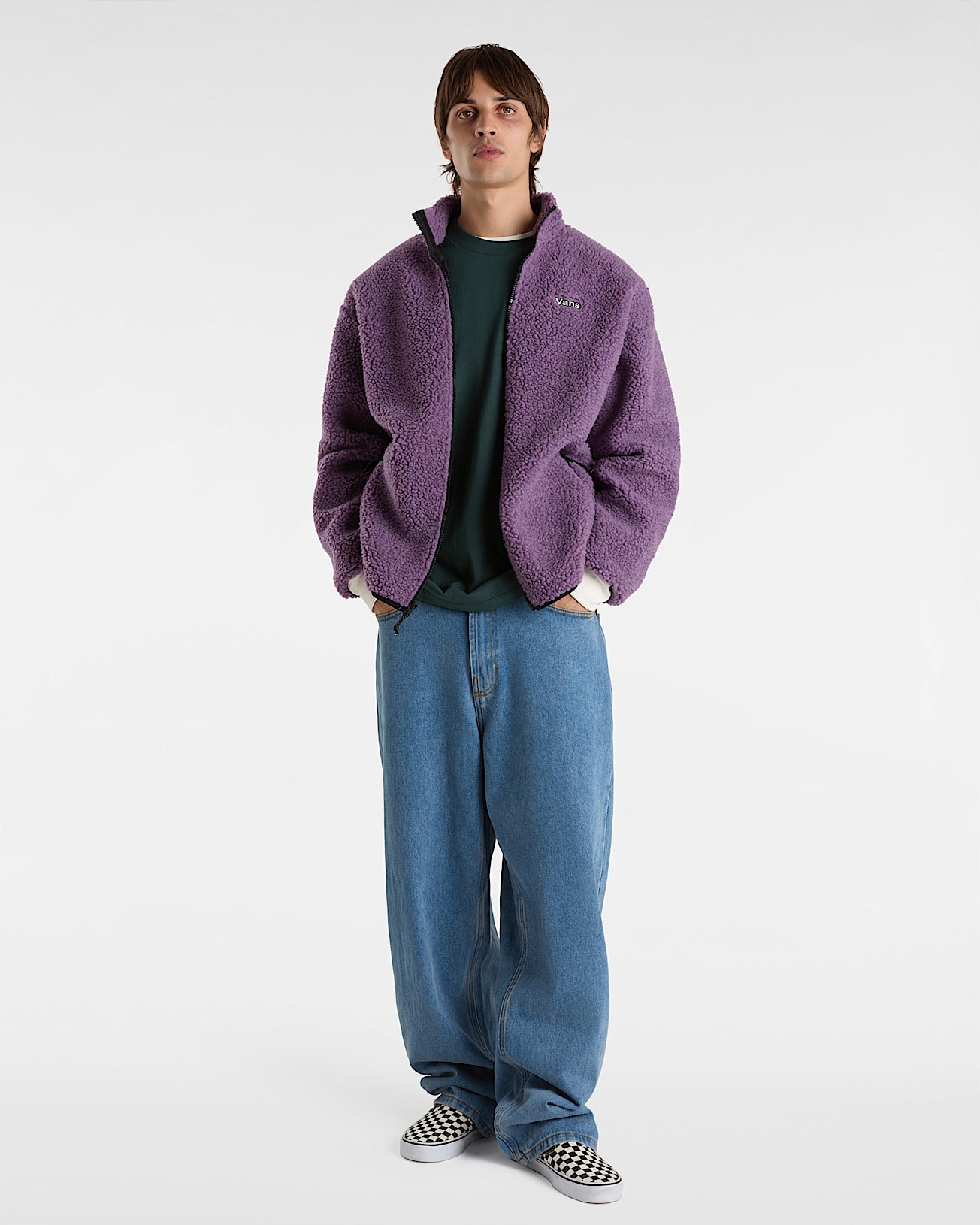 Giacca Sherpa con zip intera Jazzy VANS Viola ALT5