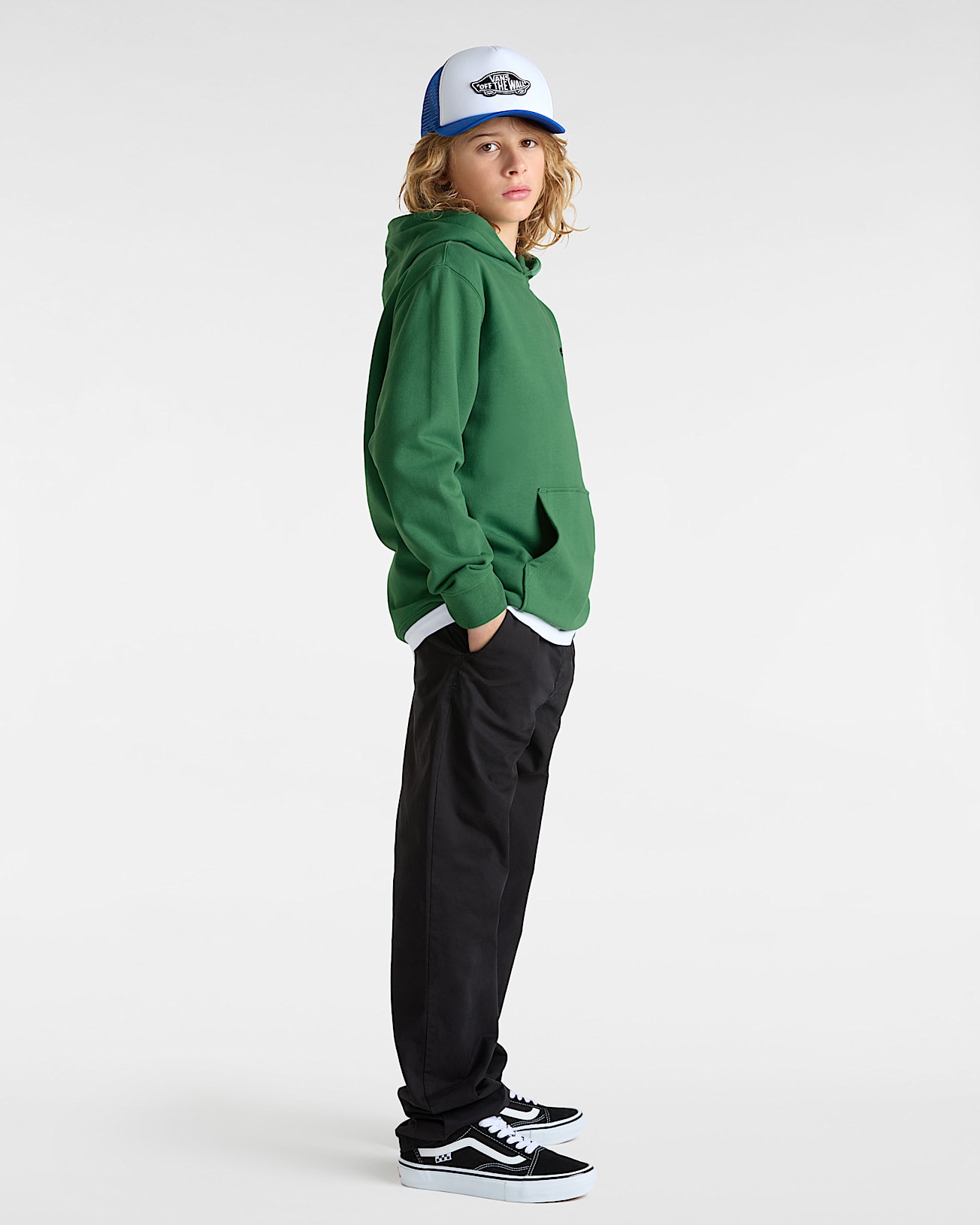 Kids Salton Pullover Hoodie 814 Years VANS Green ALT4