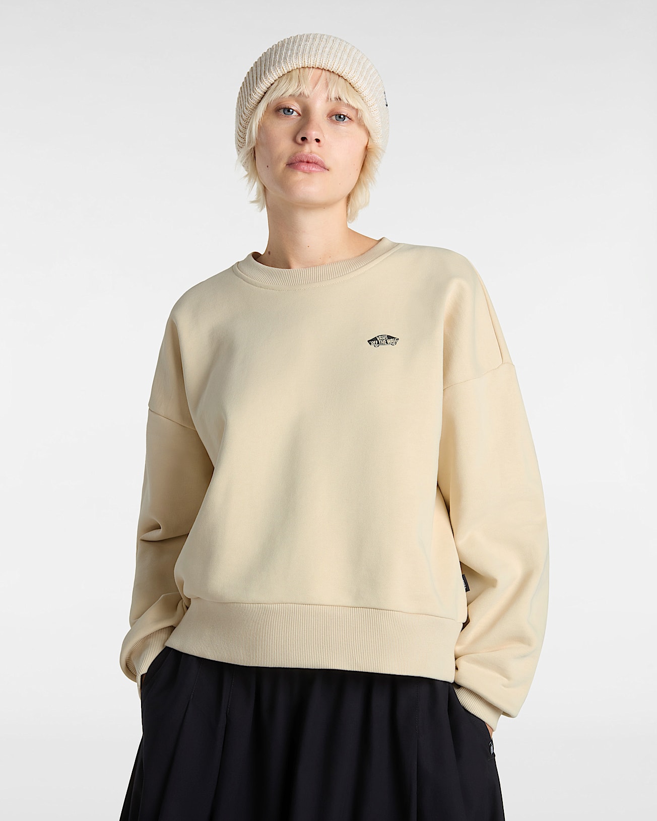 Sweat ras du cou Style 76 VANS Beige ALT2
