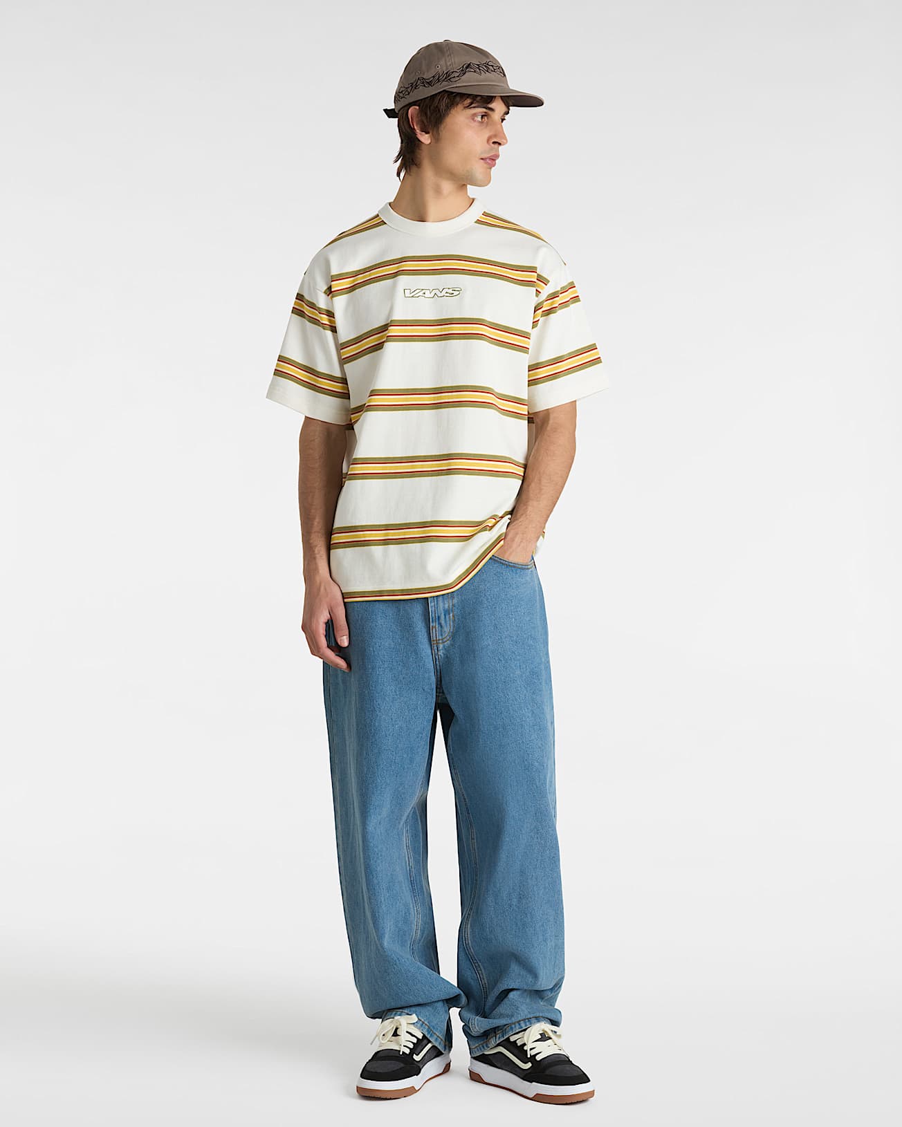 Tshirt Mesa Stripe VANS Blanc ALT4