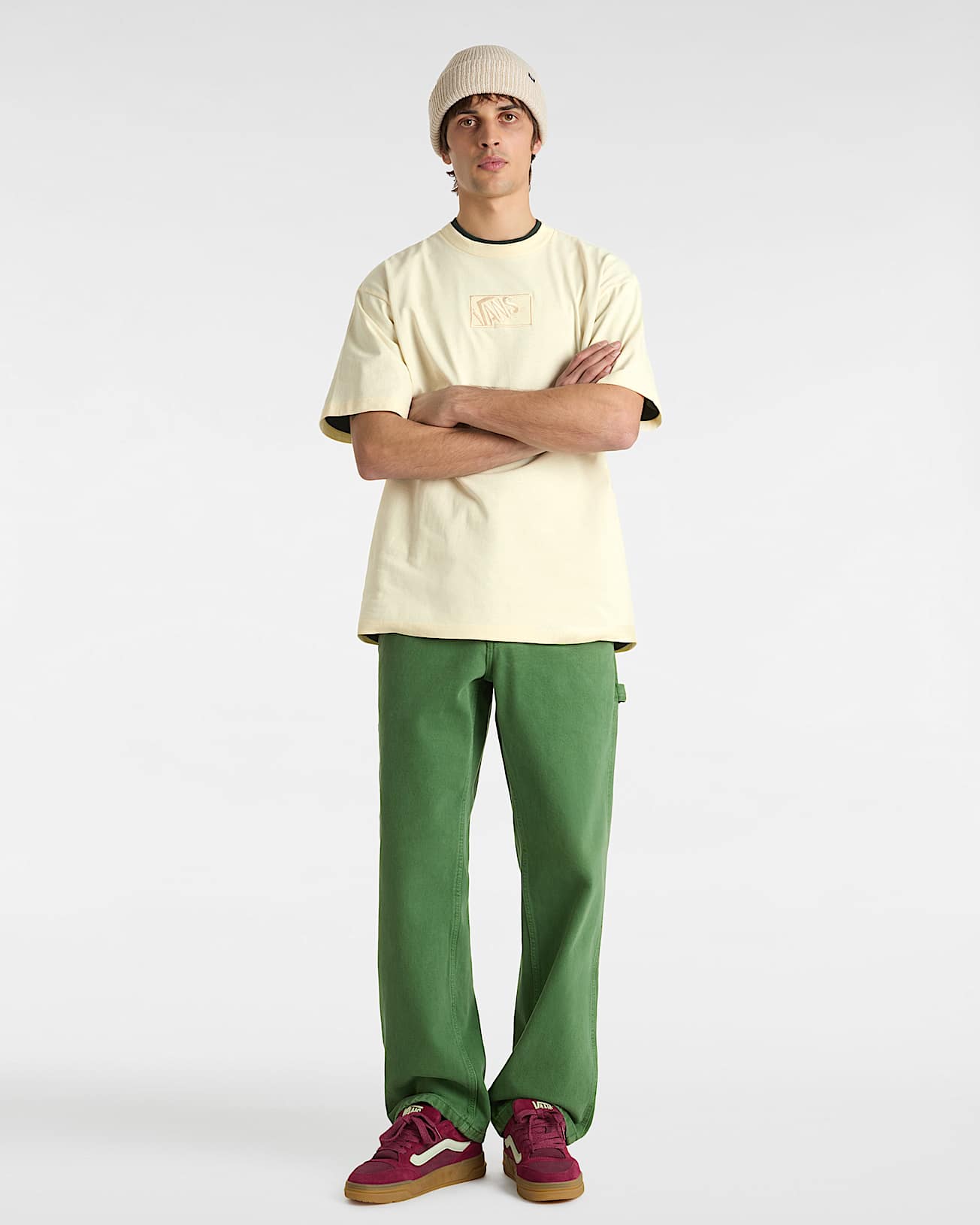 Tshirt Blocked Box Loose VANS Beige ALT4