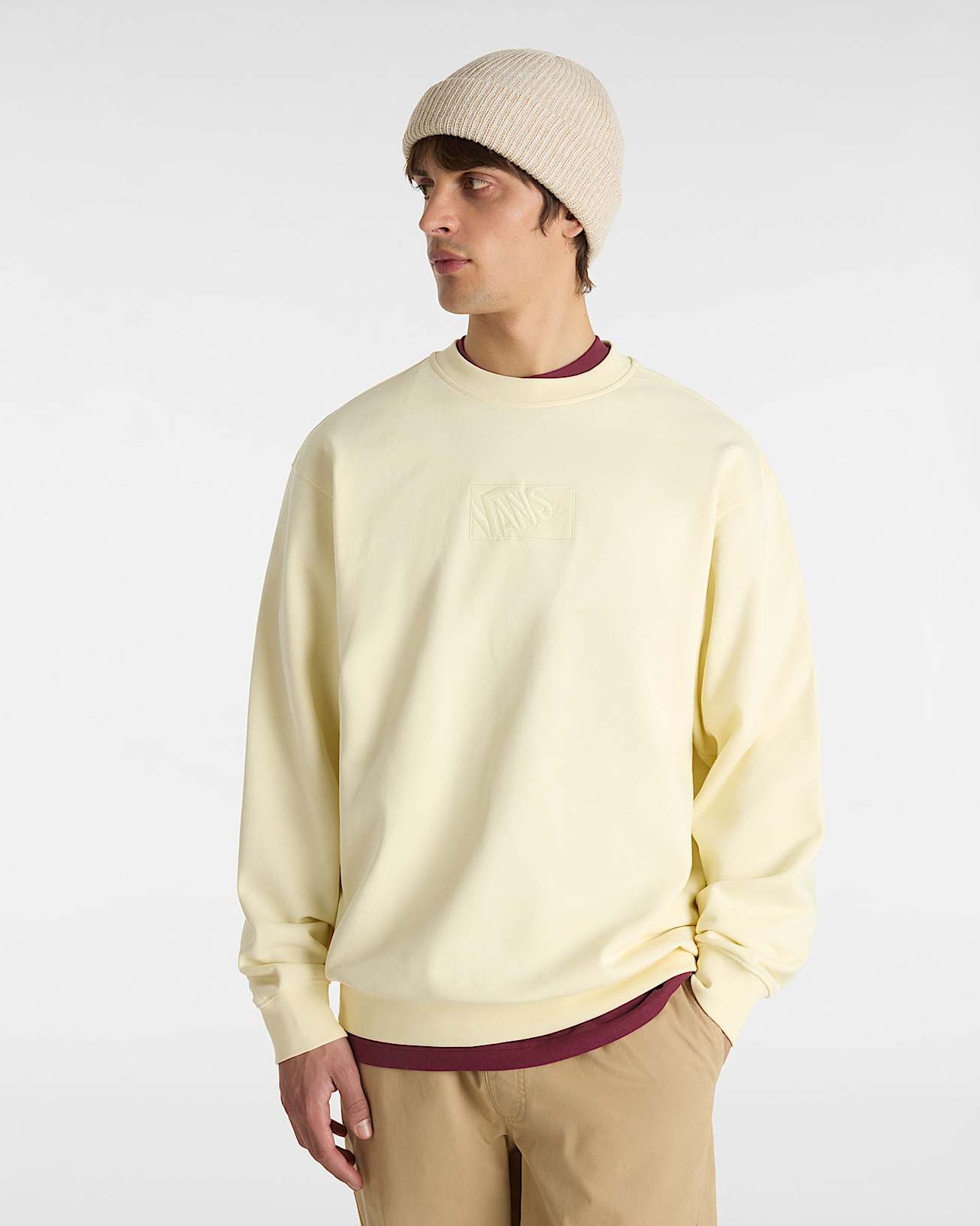 Sweat ras du cou Blocked Box VANS Beige ALT2