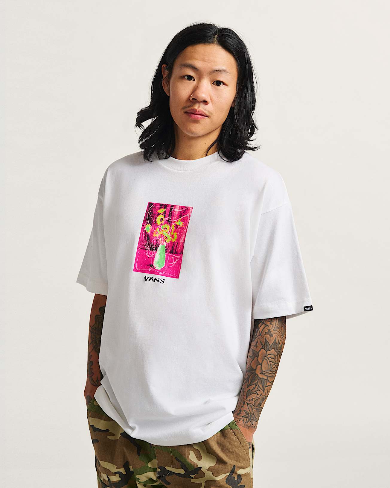 Maglietta Floral Dcor VANS Bianco ALT2