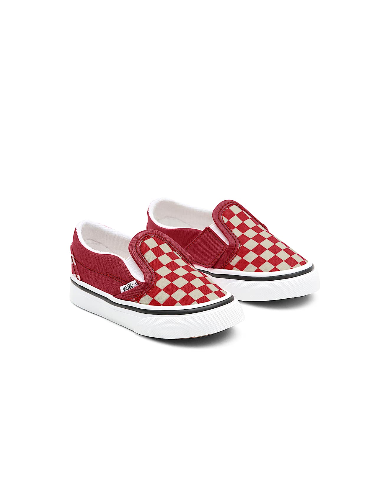 Kleinkinder Personalisierbare Checkerboard SlipOn Schuhe 14 Jahre VANS Rot HERO
