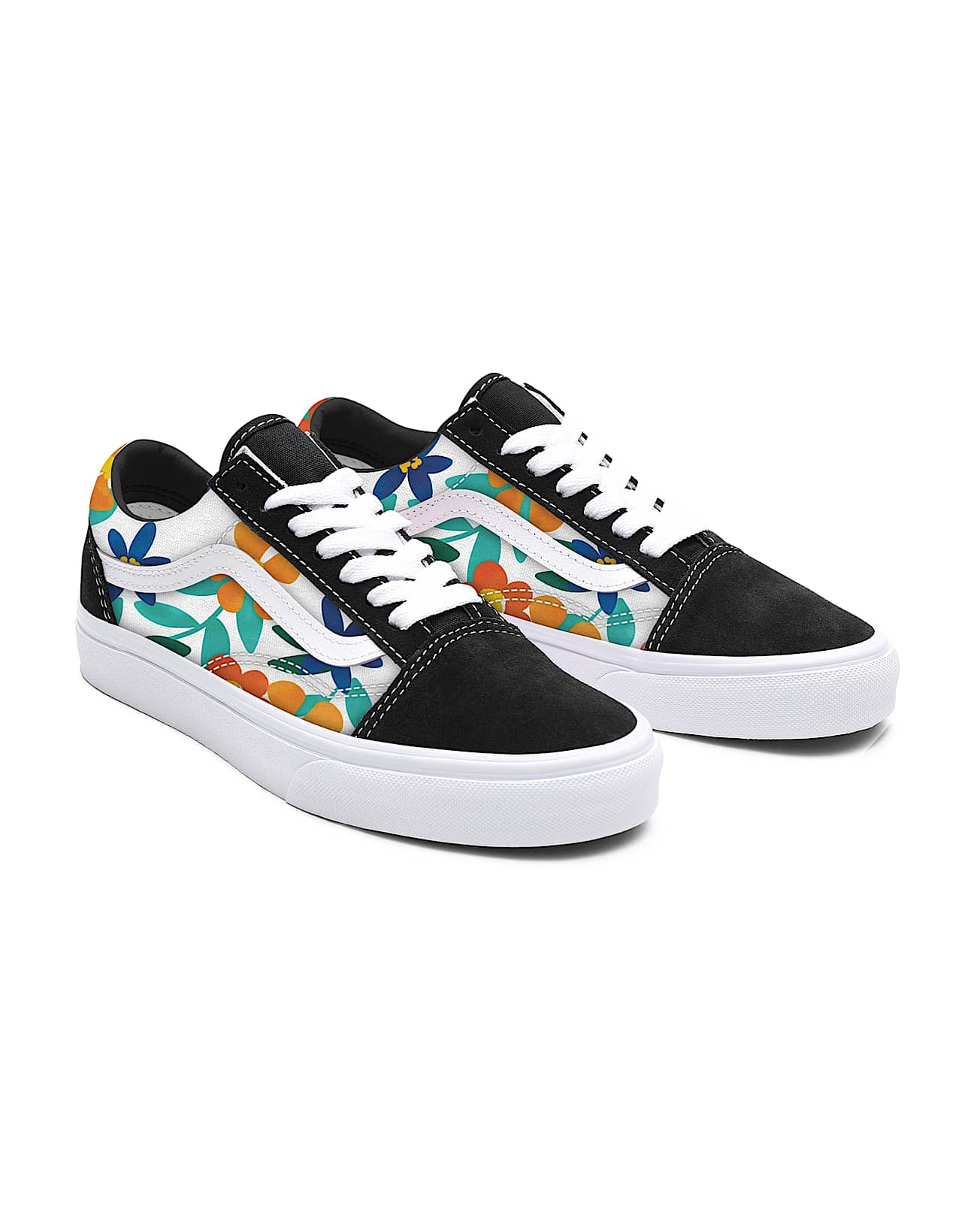 Personalisierbare Floral Old Skool VANS Multicolour HERO