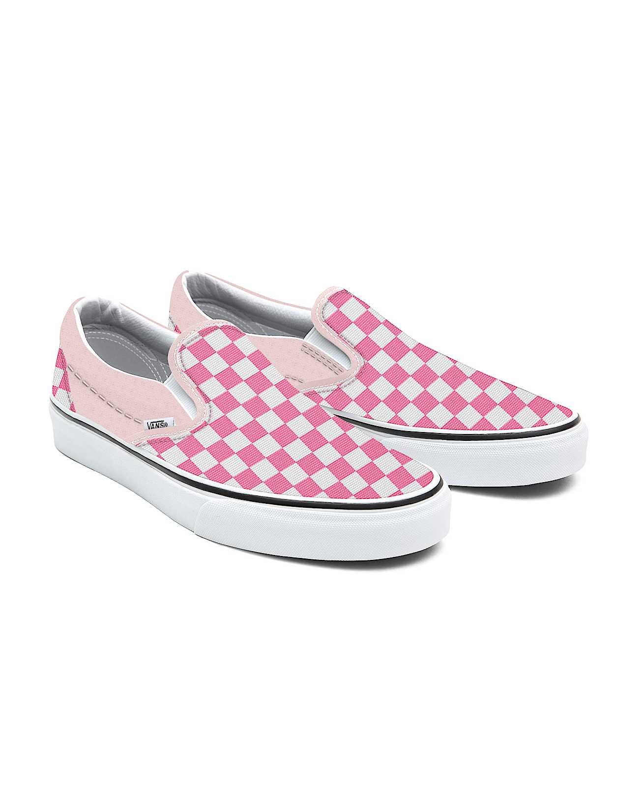 Personalisierbare Pink Checkerboard SlipOn VANS Rosa HERO