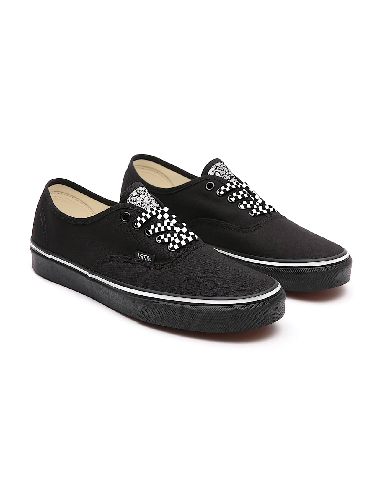 Personalisierbare Skulls Authentic VANS Schwarz HERO