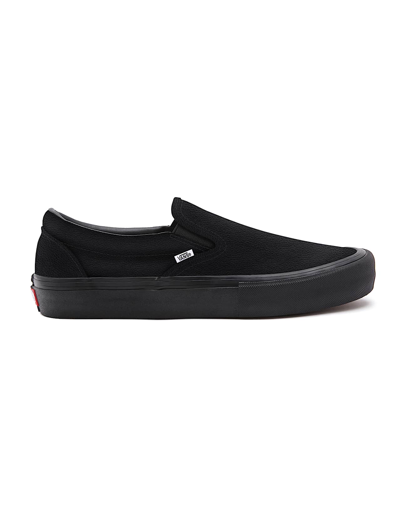 Personalisierbare Total Black Leather SlipOn VANS Schwarz ALT1