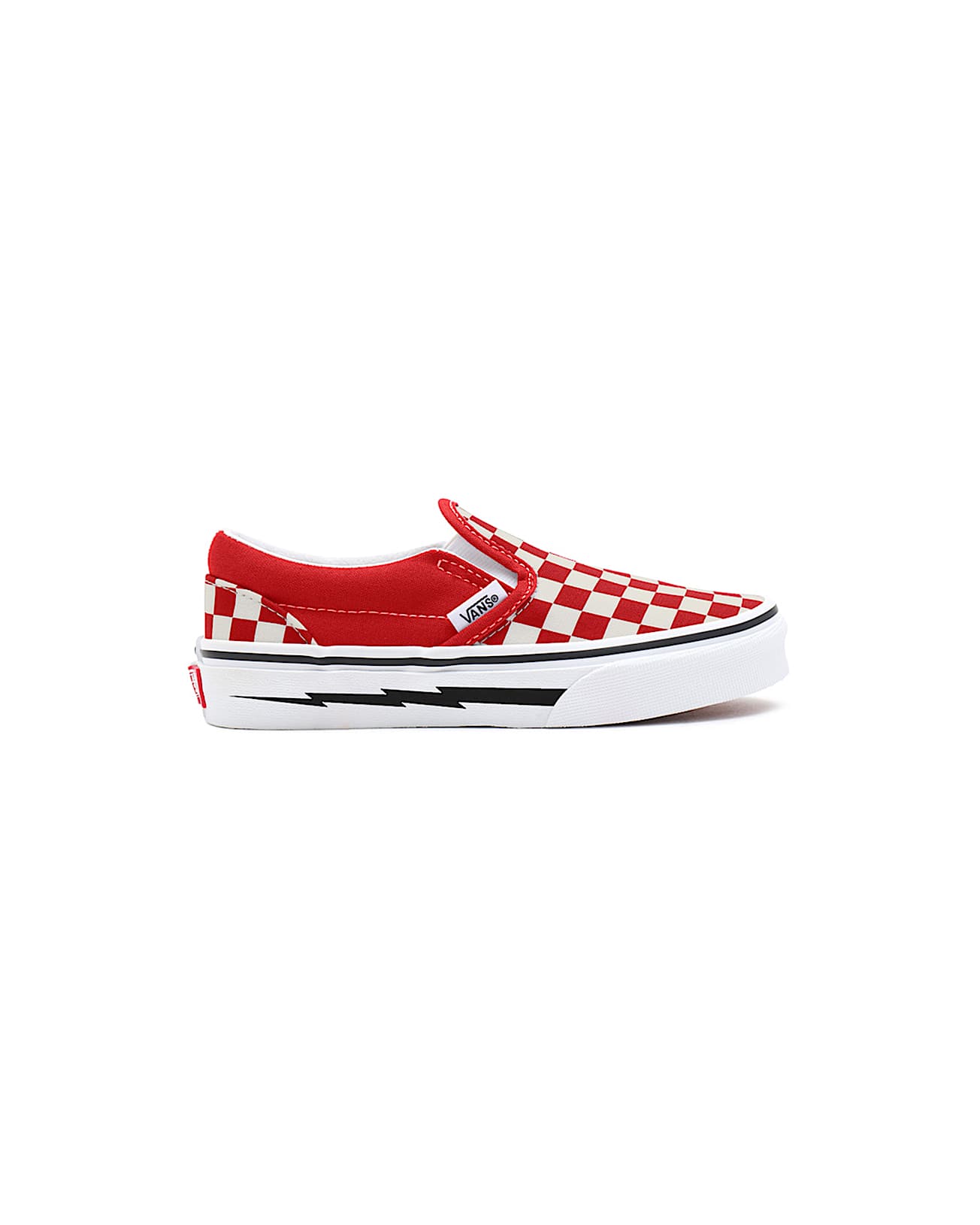 Zapatillas Junior Red Checkerboard Slip-On Personalizadas (4-8 años) - 2