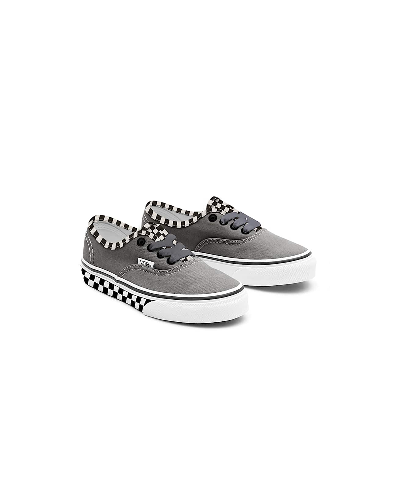 Kinder Personalisierbare Suede Checkerboard Authentic Schuhe 48 Jahre VANS Grau HERO