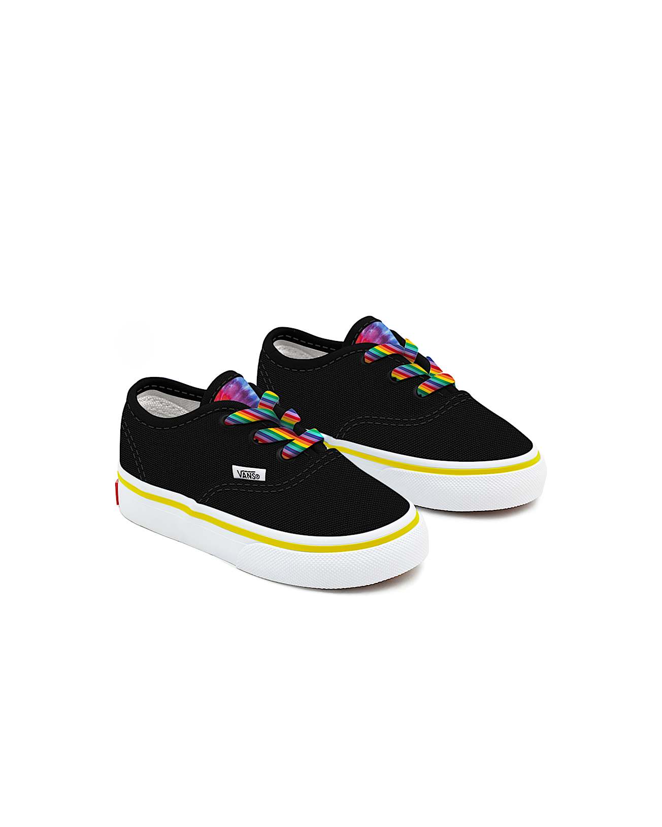 Kleinkinder Personalisierbare Rainbow Tie Dye Authentic Schuhe 14 Jahre VANS Schwarz HERO