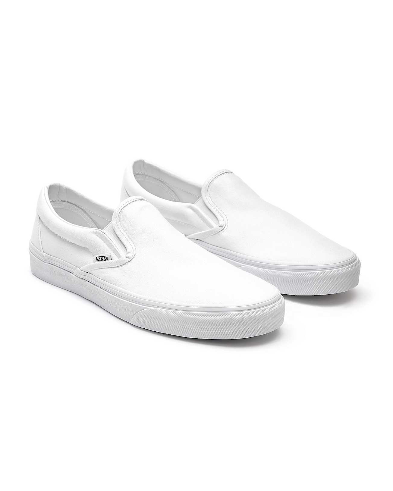 Total White Slip-On Personalizadas de horma ancha - 1
