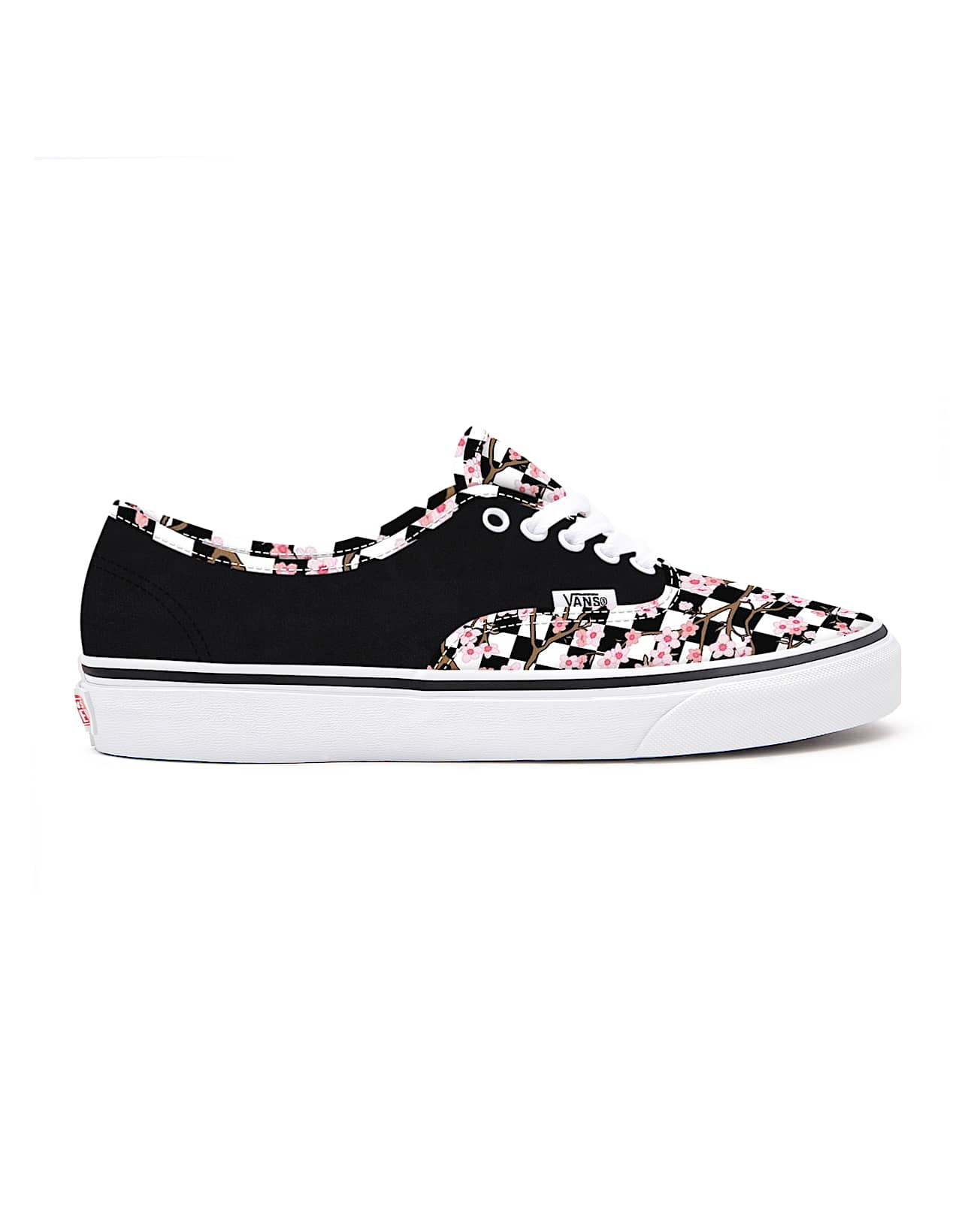 Cherry Blossom Checkerboard Authentic Personalizadas de horma ancha - 2