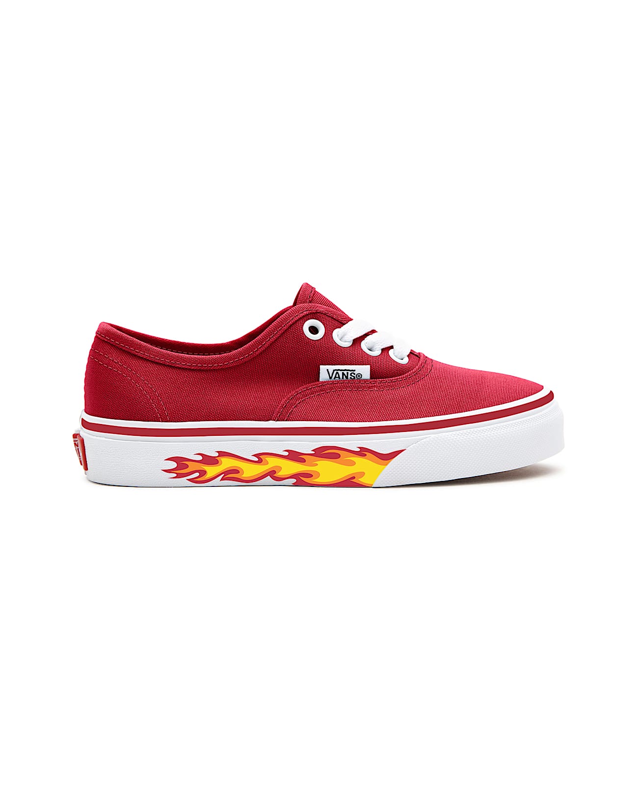 Kinder Personalisierbare Flame Red Authentic Schuhe 48 Jahre VANS Rot ALT1