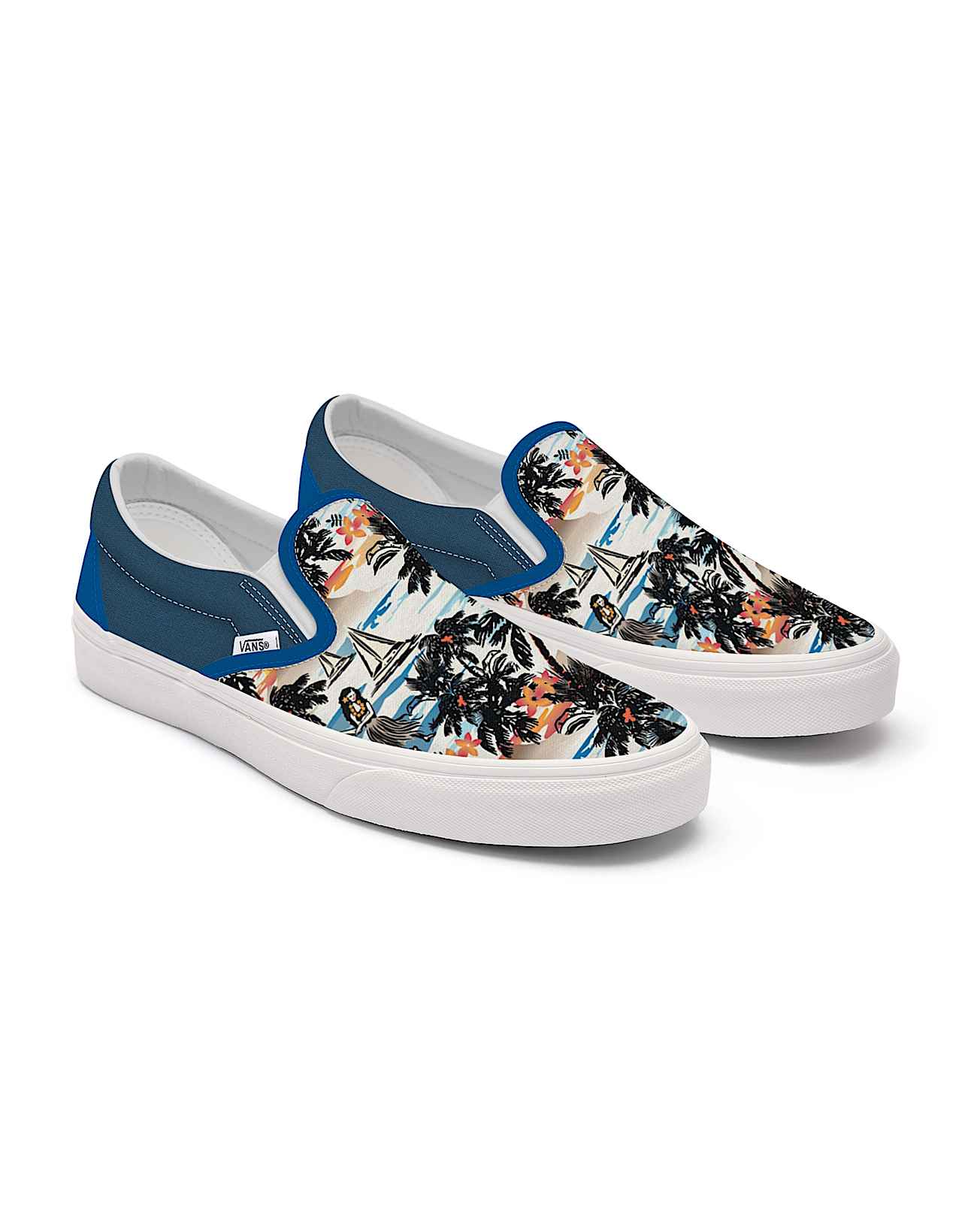 Personalisierbare Aloha SlipOn VANS Blau HERO