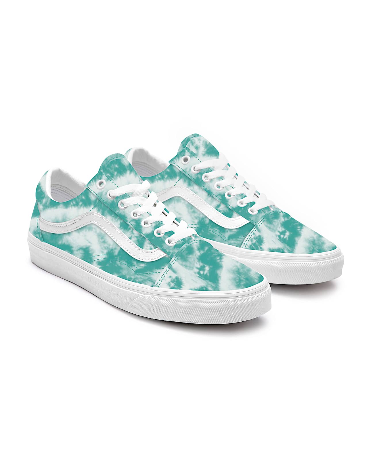 Personalisierbare Teal Acid Wash Old Skool VANS Grn HERO