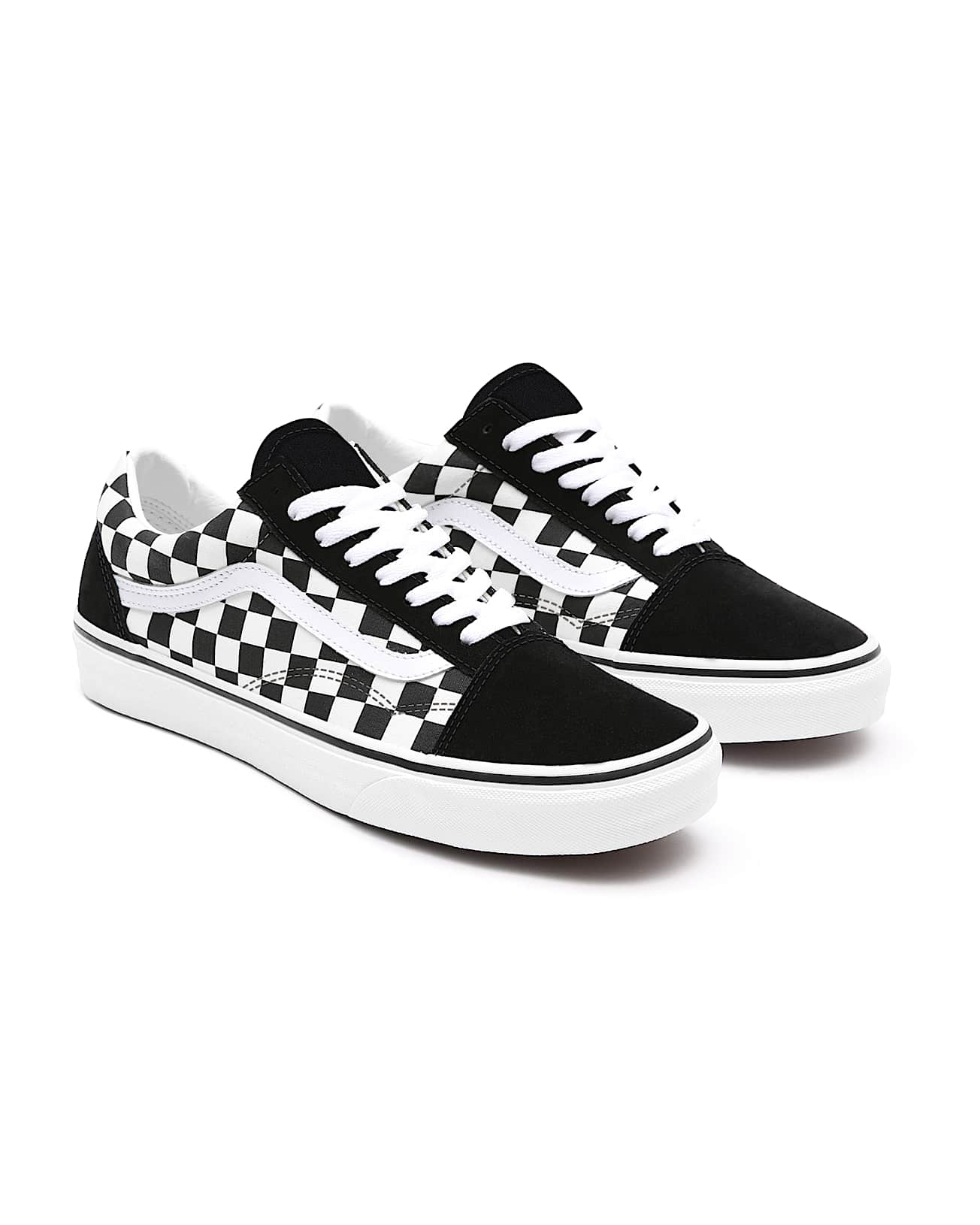Personalisierbare Checkerboard Old Skool mit breiter passform VANS Schwarz HERO