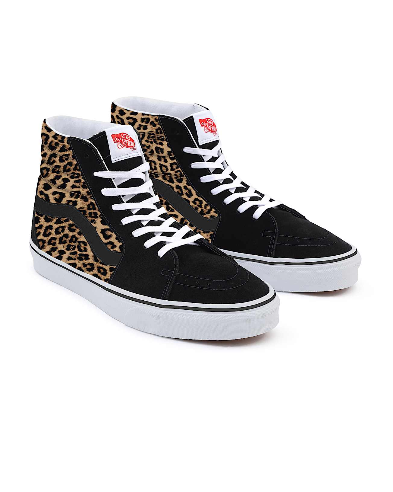 Personalisierbare Leopard Sk8Hi mit breiter passform VANS Braun HERO