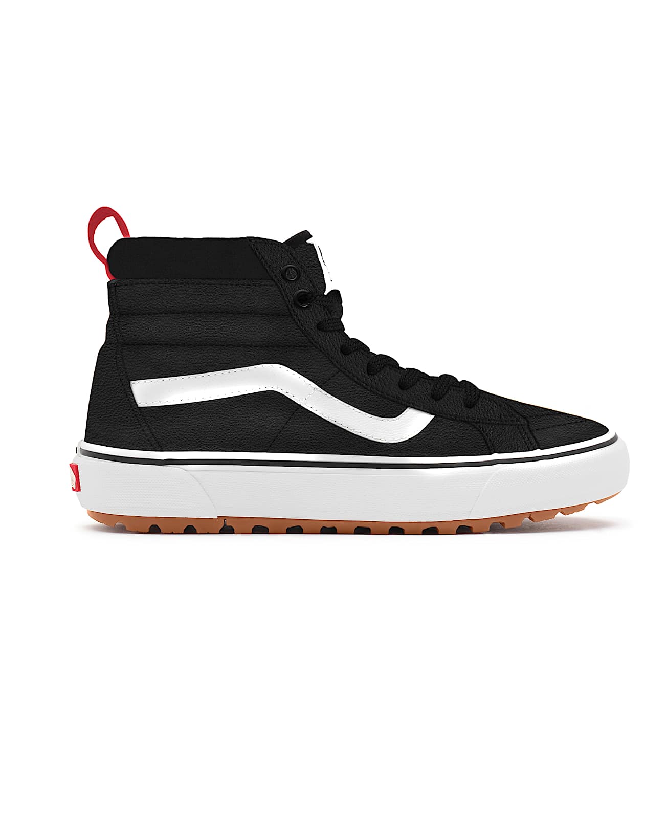 Personalisierbare Black Leather Sk8Hi MTE VANS Schwarz ALT1