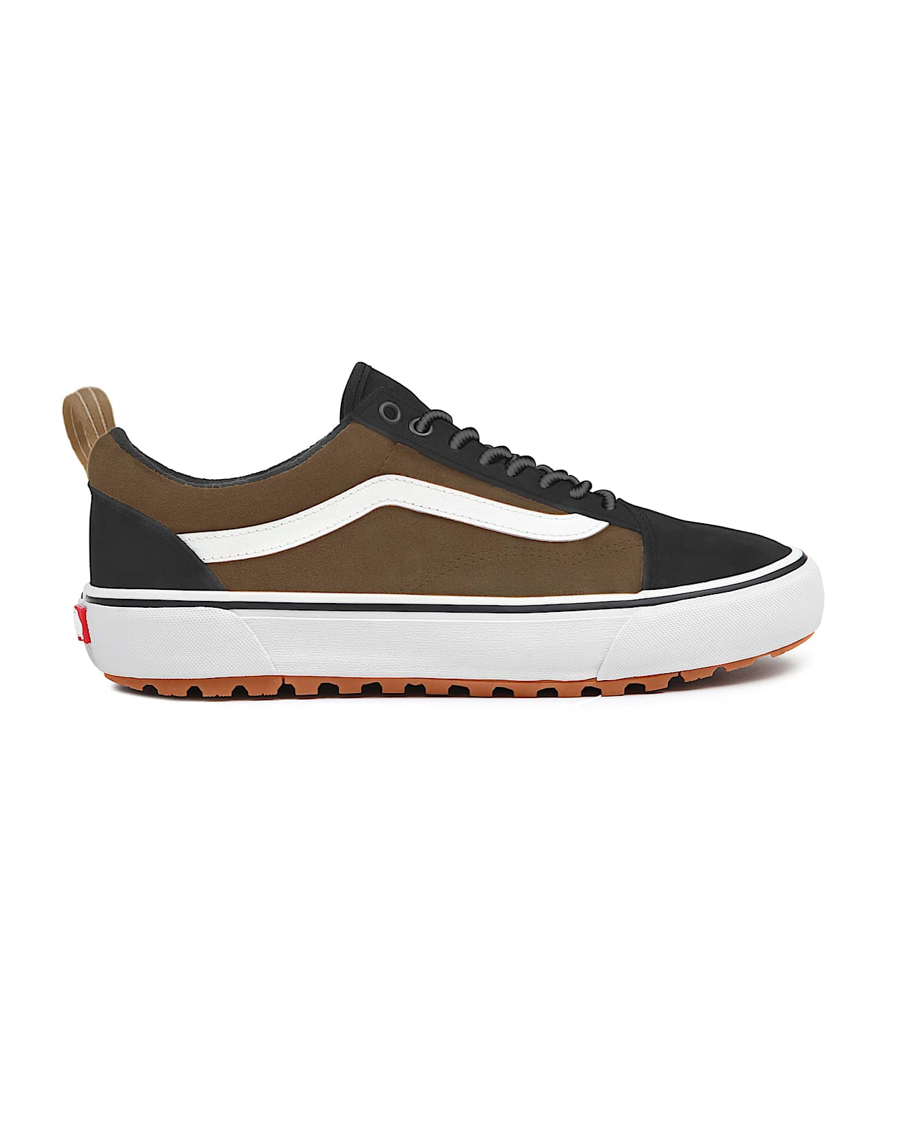 Personalisierbare Water Repellent Suede Black and Dachsund Old Skool MTE VANS Braun ALT1