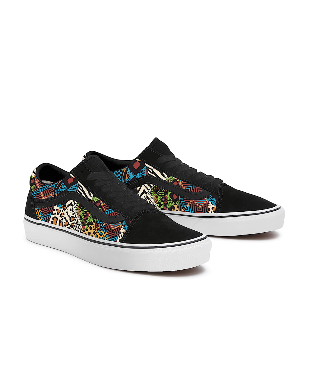 Personalisierbare Animal Patchwork Old Skool VANS Multicolour HERO
