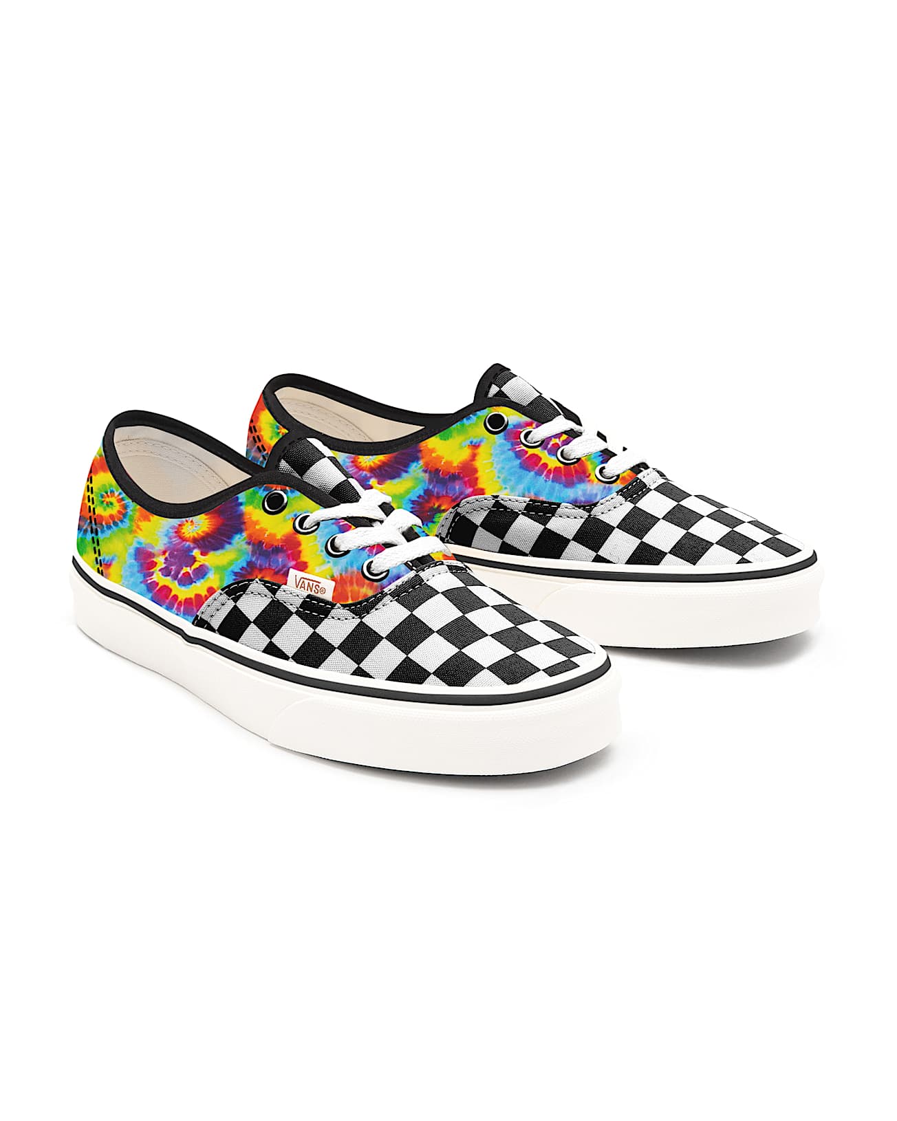 Personalisierbare Tie Dye Checkerboard Authentic VANS Multicolour HERO