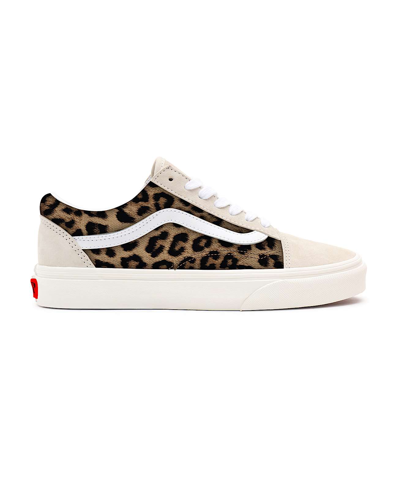 Personalisierbare Leopard Old Skool VANS Wei ALT1