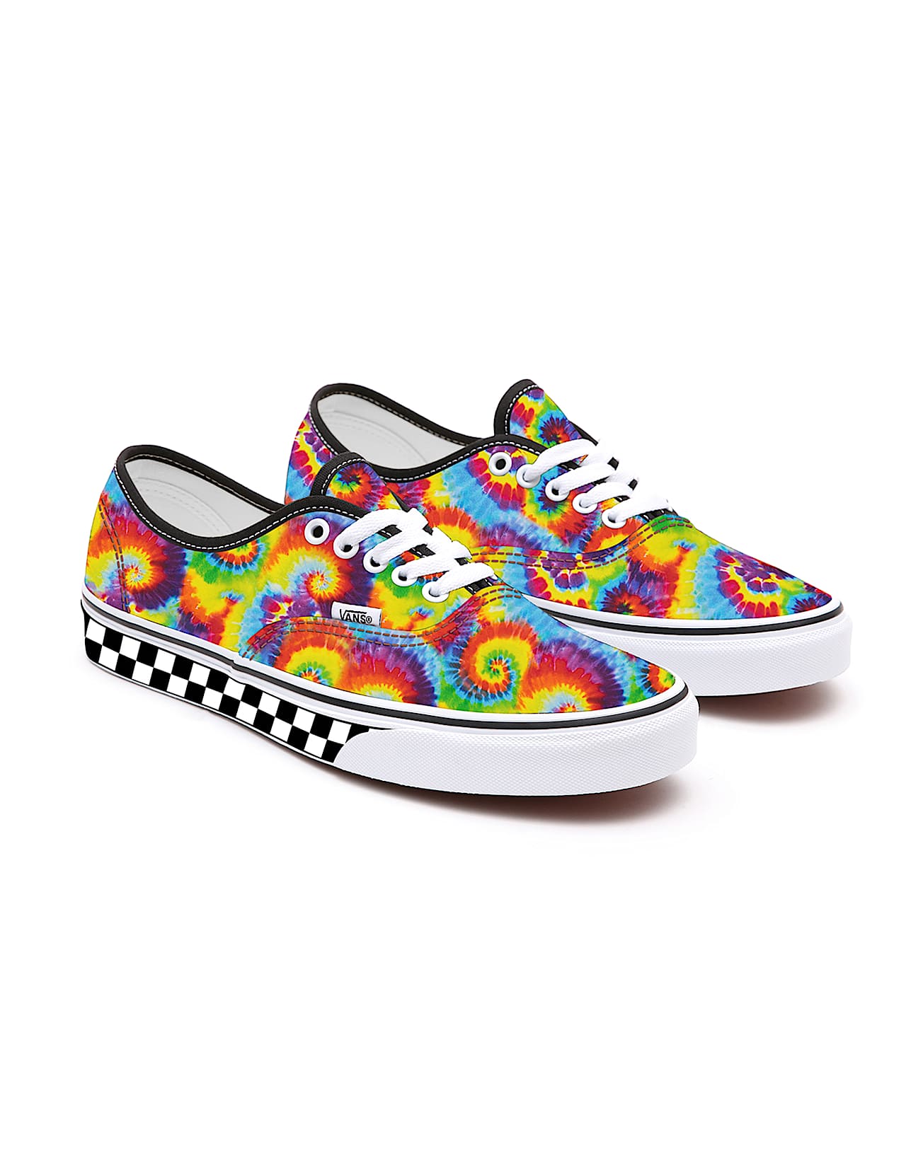 Personalisierbare Rainbow Tie Dye Authentic VANS Multicolour HERO