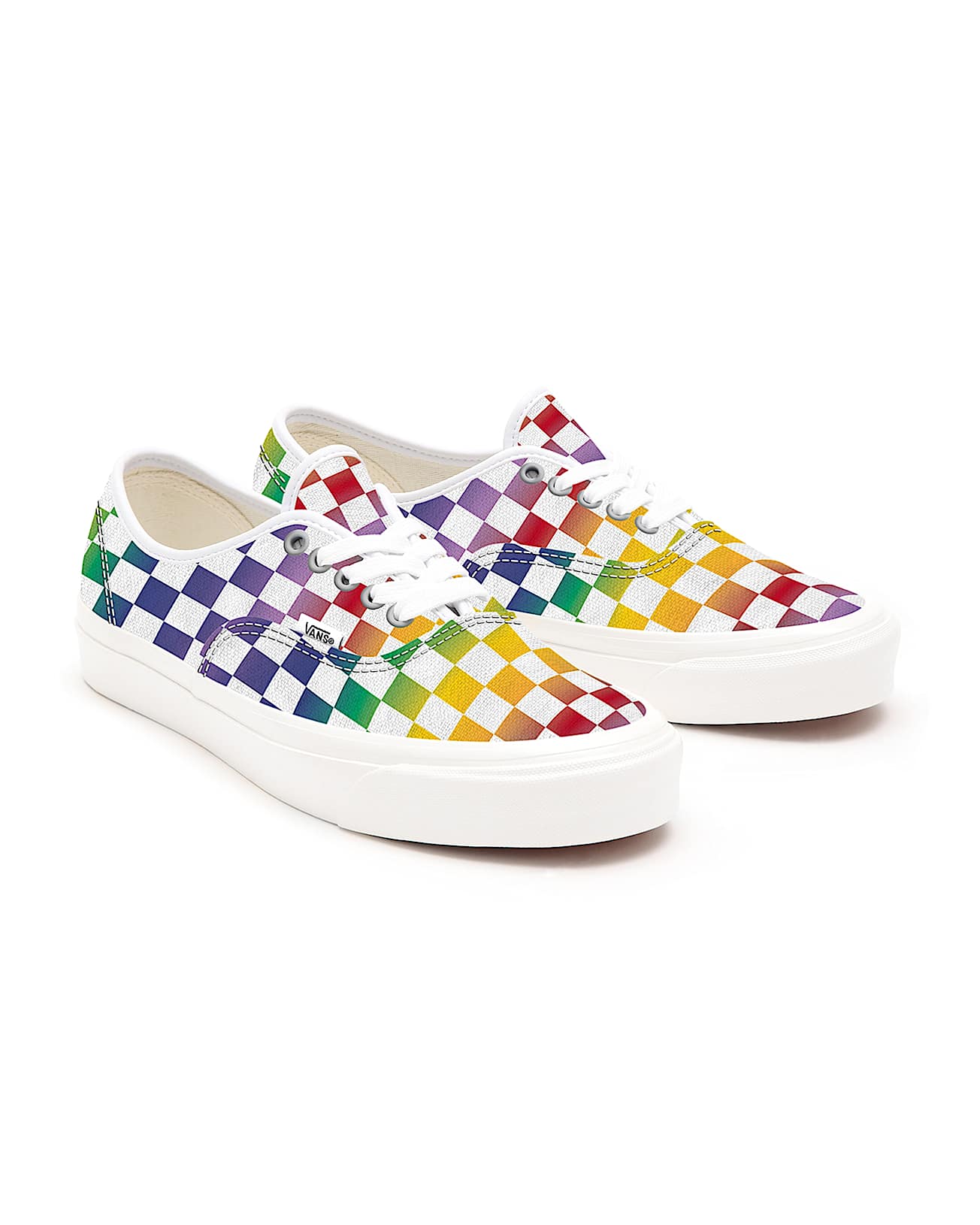 Personalisierbare Rainbow Checkerboard Authentic VANS Multicolour HERO