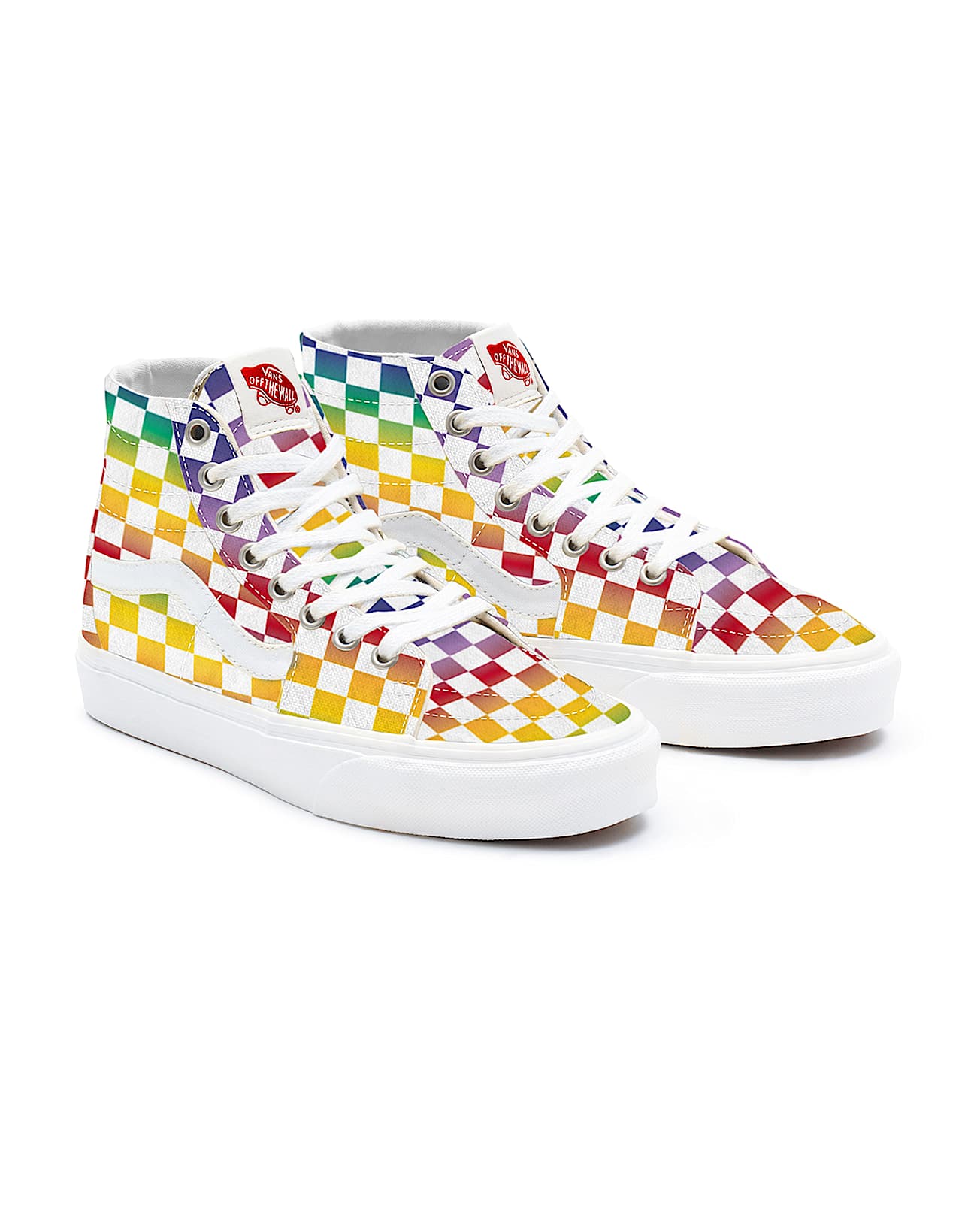 Personalisierbare Rainbow Checkerboard Sk8Hi VANS Multicolour HERO
