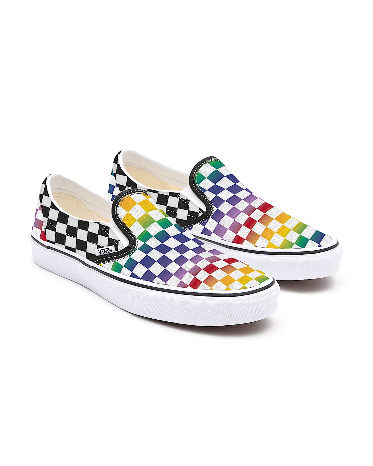 Personalisierbare Rainbow Checkerboard SlipOn VANS Multicolour HERO
