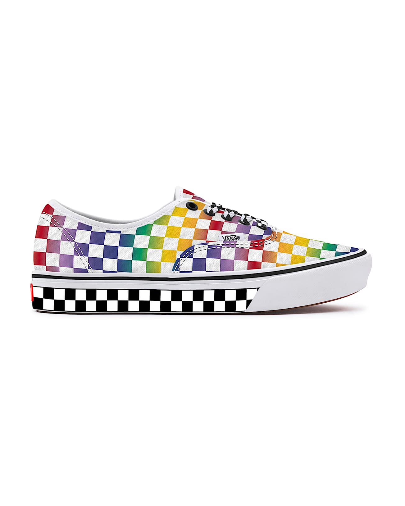 Personalisierbare Rainbow Checkerboard Authentic VANS Multicolour ALT1