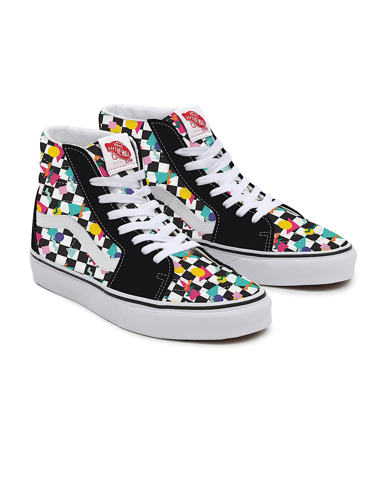 Geometric Checkerboard Sk8-Hi personalizadas - 1