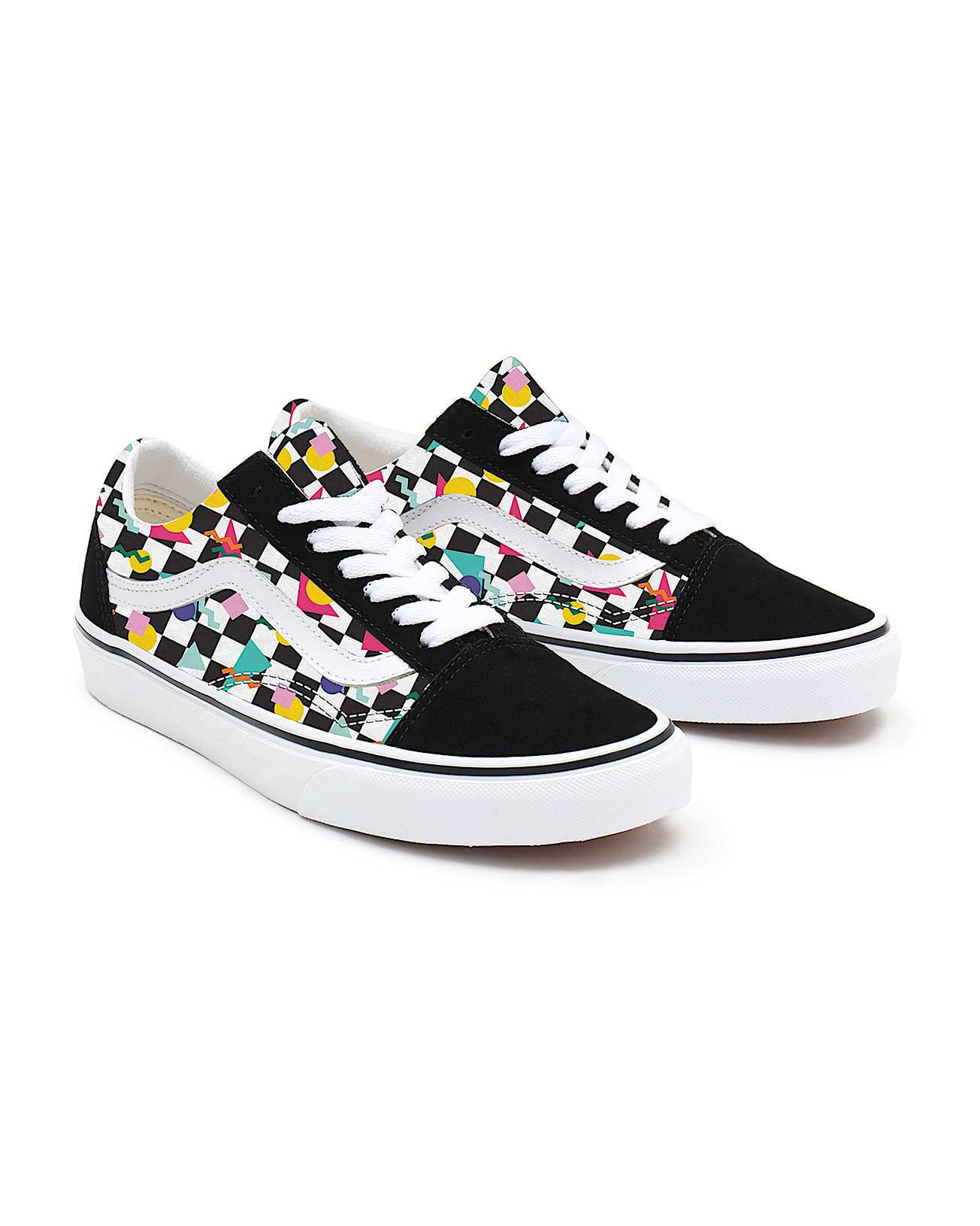 Personalisierbare Geometric Checkerboard Old Skool VANS Multicolour HERO