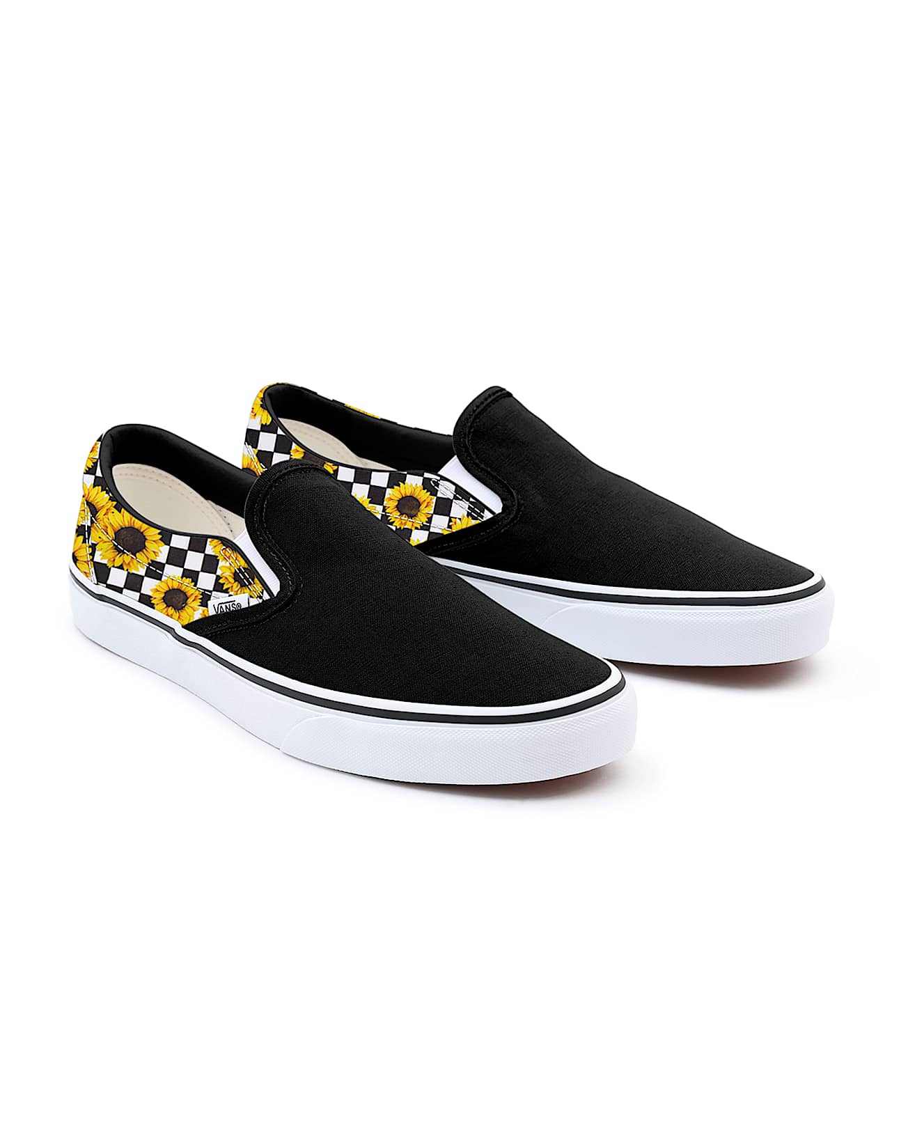 Personalisierbare Sunflower SlipOn VANS GelbSchwarz HERO