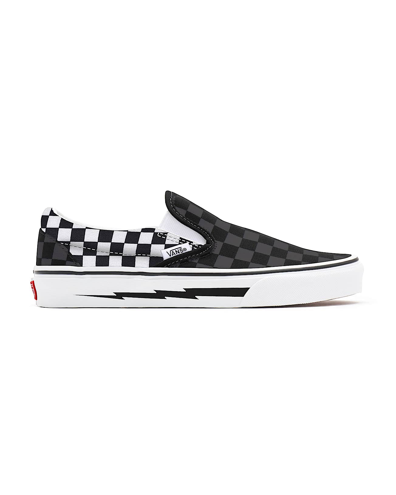 Personalisierbare Lightning Foxing SlipOn VANS SchwarzWei ALT1
