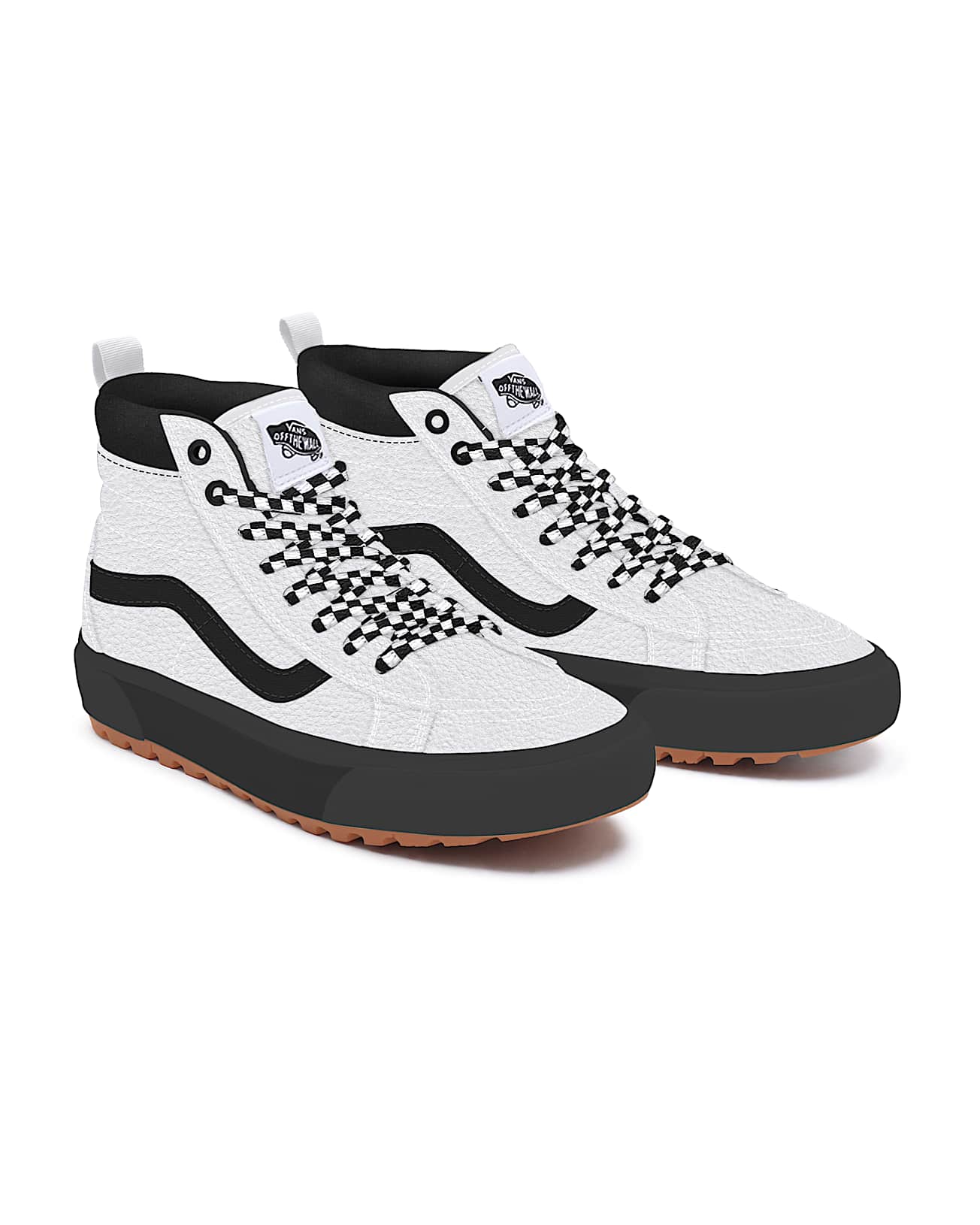 Personalisierbare White Leather Sk8Hi MTE VANS Wei HERO