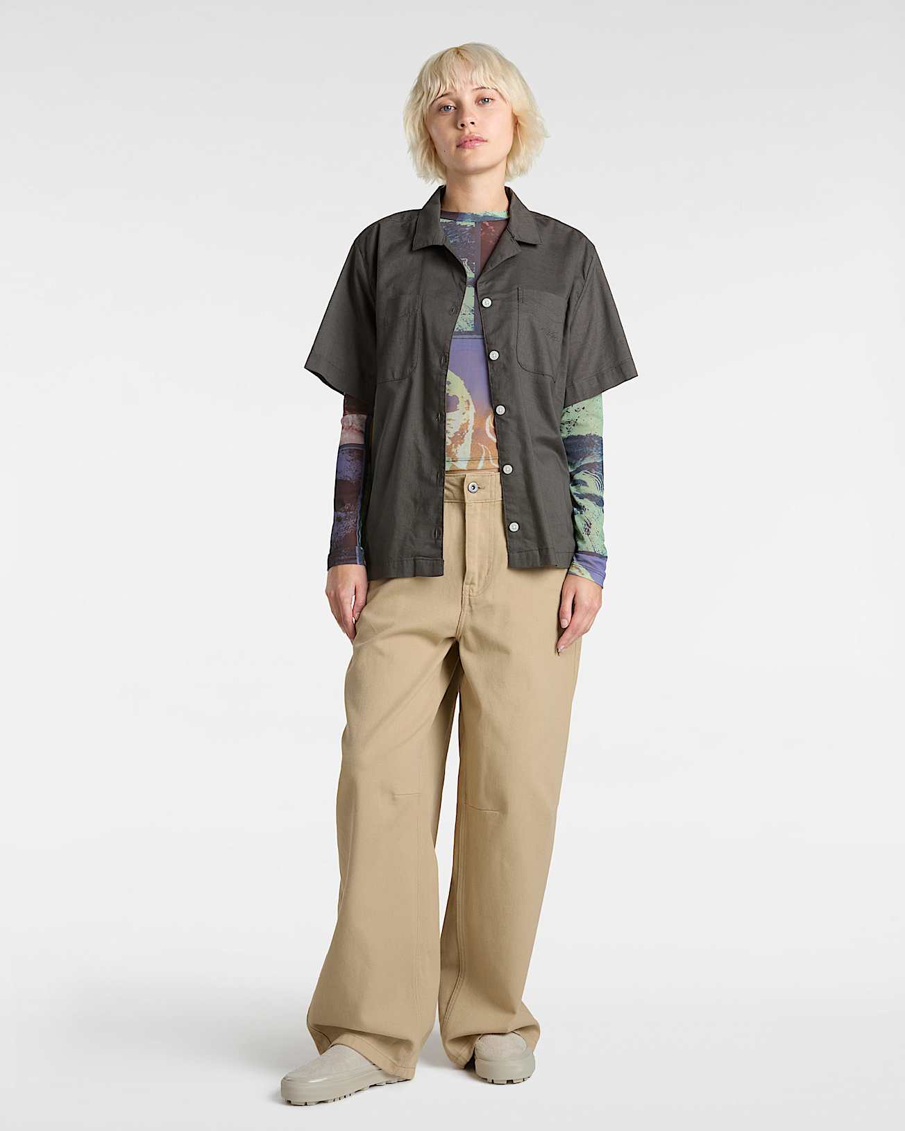 Chemise Cassidy Camp VANS Gris ALT4